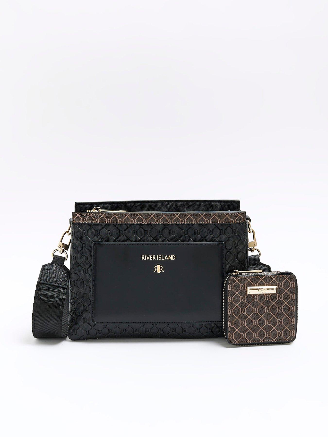 River island cross body bag monogram sale