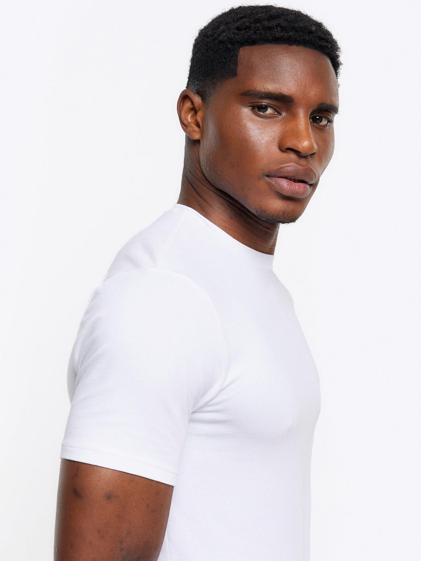 river-island-2pk-muscle-fit-t-shirt-whitedetail