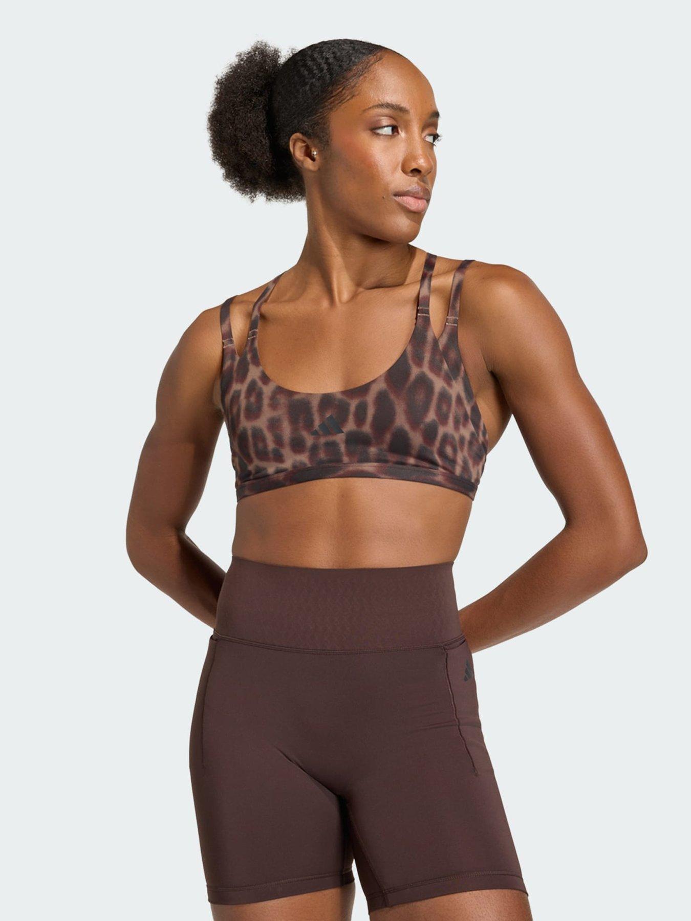 adidas Optime Leopard Strappy Light Support Bra