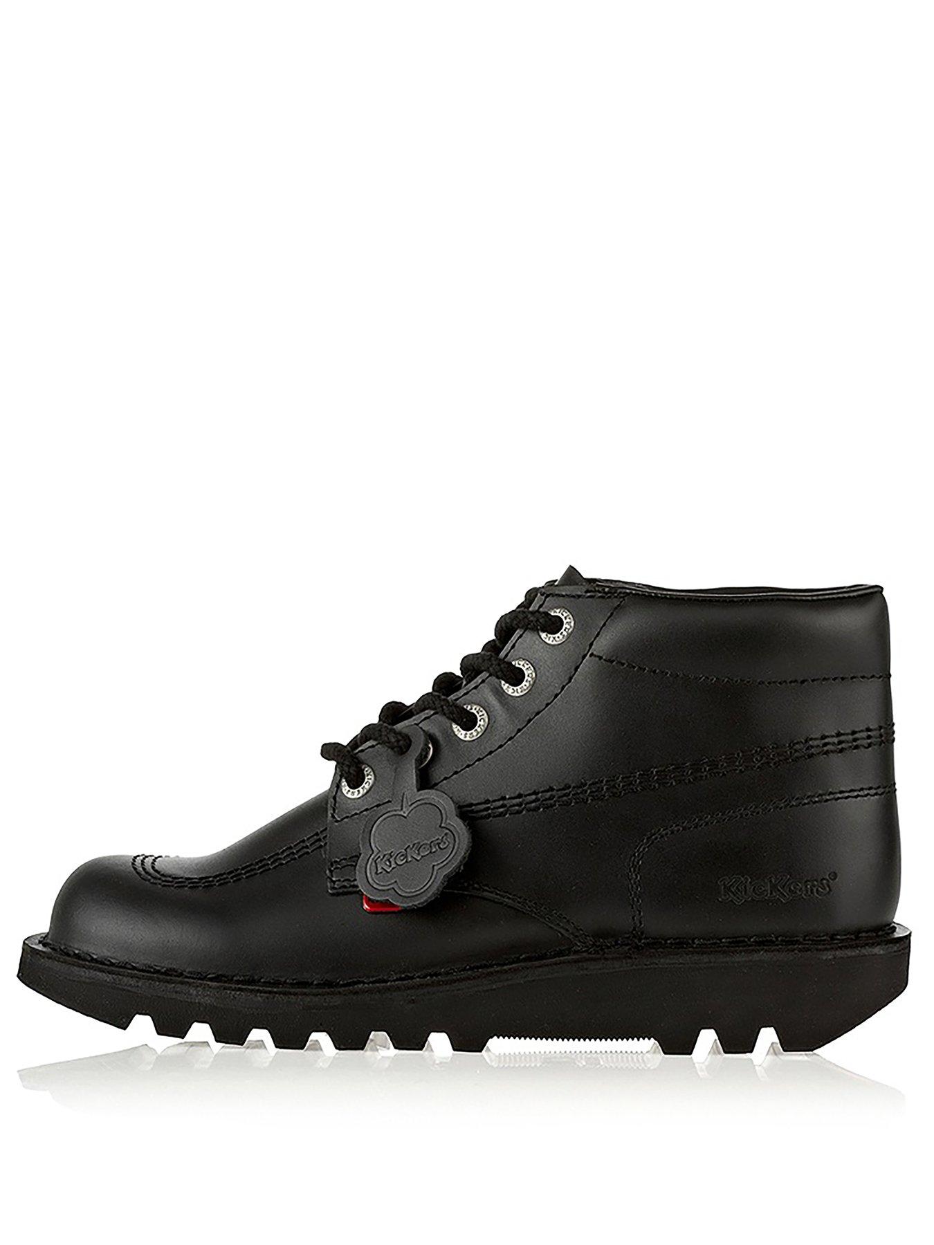 Image 1 of 8 of Kickers Kick Hi Leather Shoe - Black