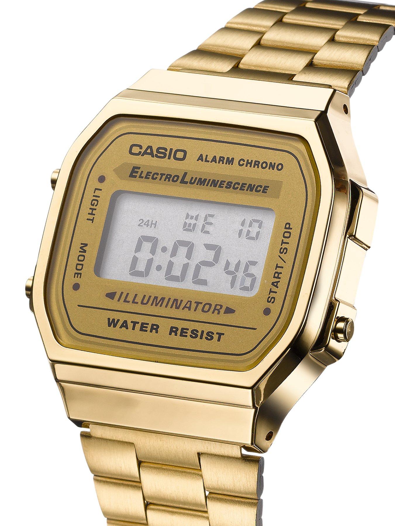 Image 2 of 2 of Casio Casio Classic Vintage Gold Tone Retro Unisex Watch A168WG-9EF
