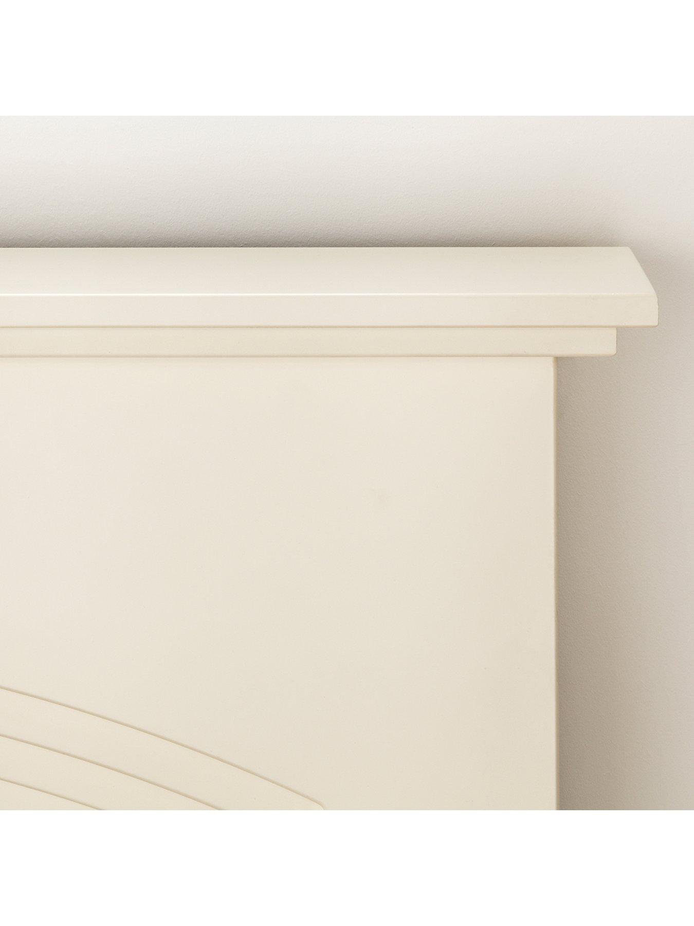 Image 4 of 6 of Adam Fires & Fireplaces Truro Cream Fireplace with Helios Brushed Steel Electric Fire