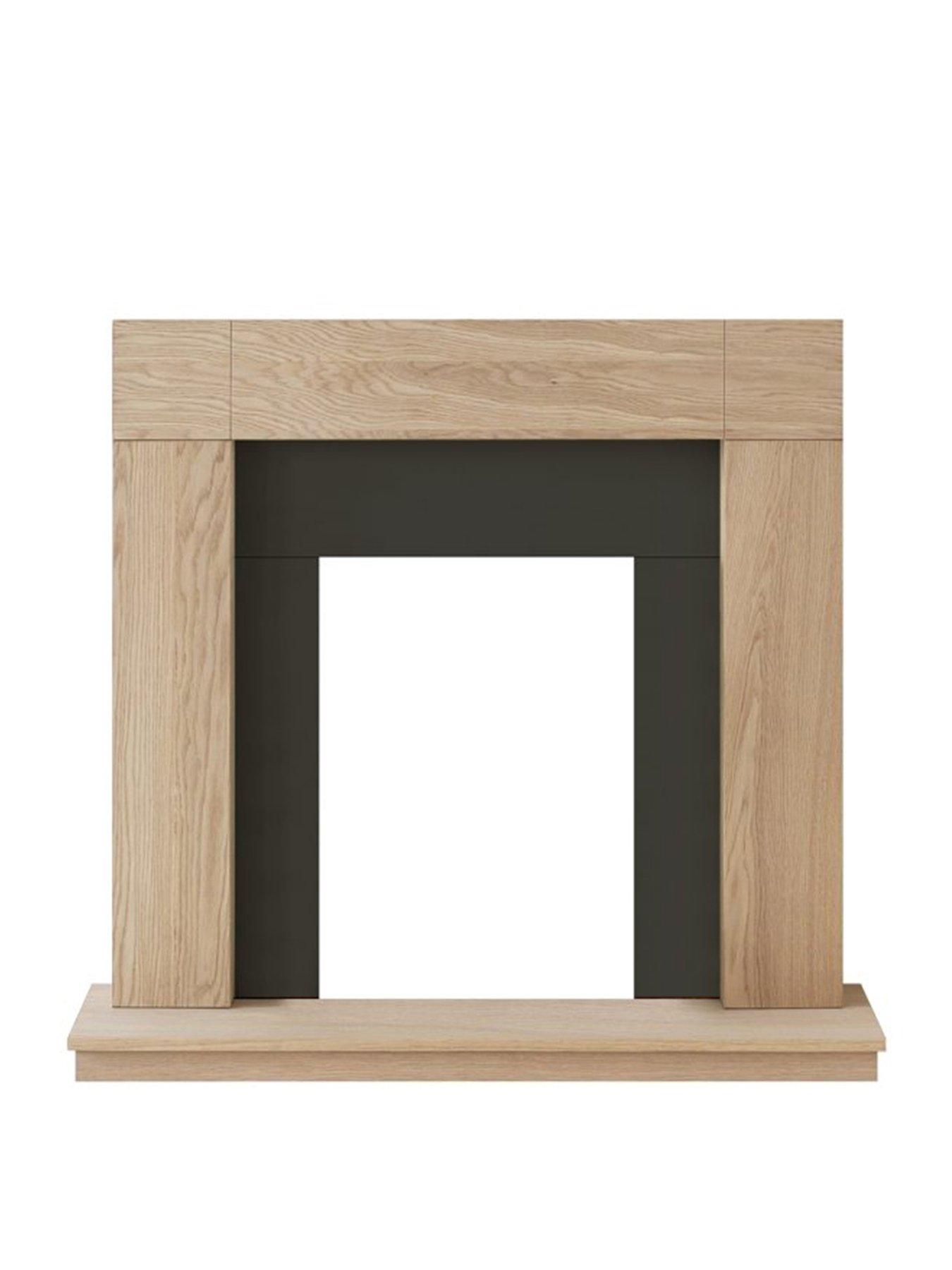 undefined Malmo Oak & Cream/Black Fireplace