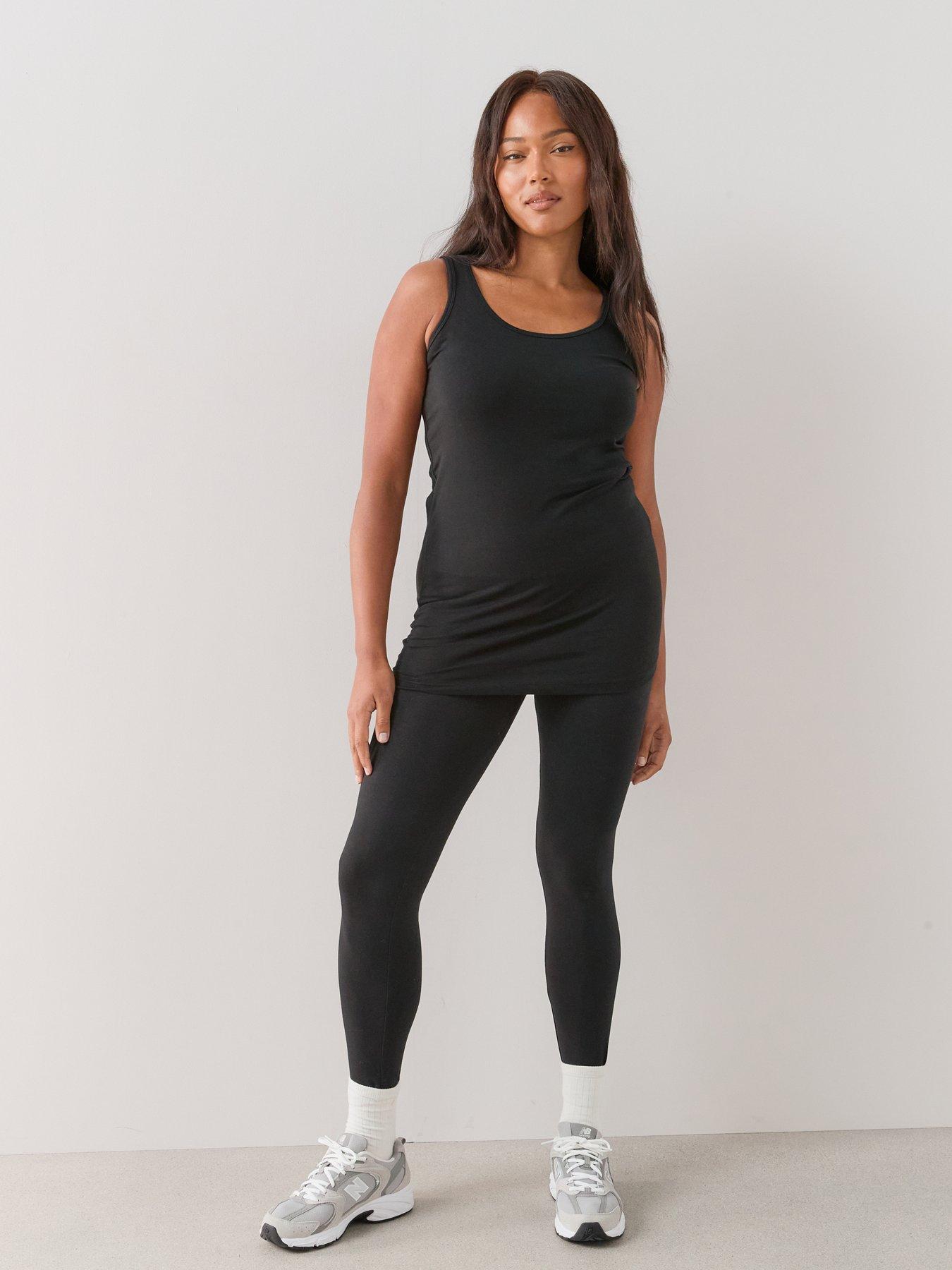 Image 6 of 7 of The Very Collection Curve Longline Slim Fit Vests (2 Pack) - Black/White