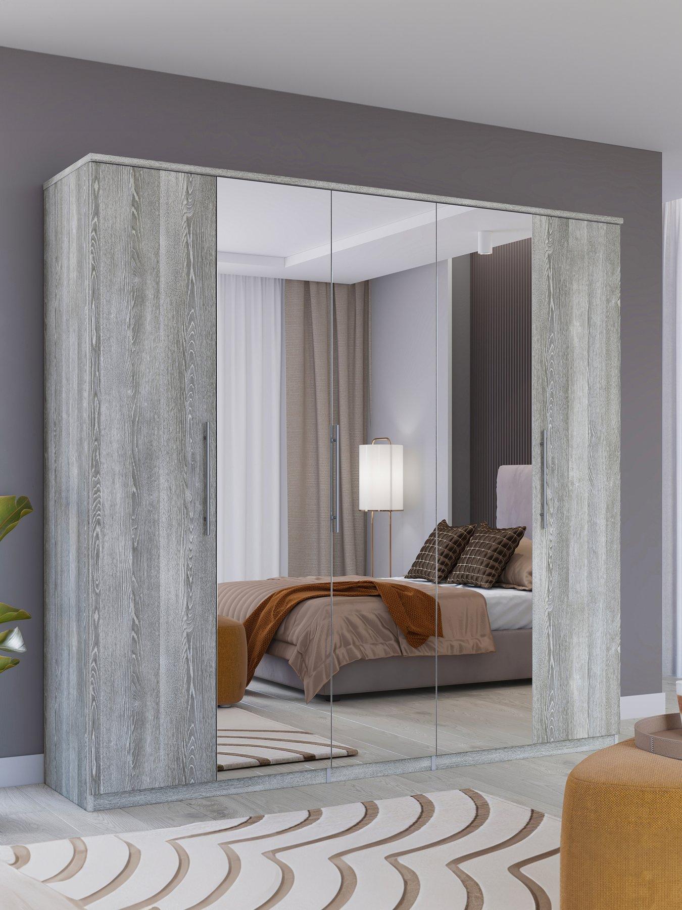 very-home-home-essentials--nbspprague-5-door-mirrored-wardrobefront