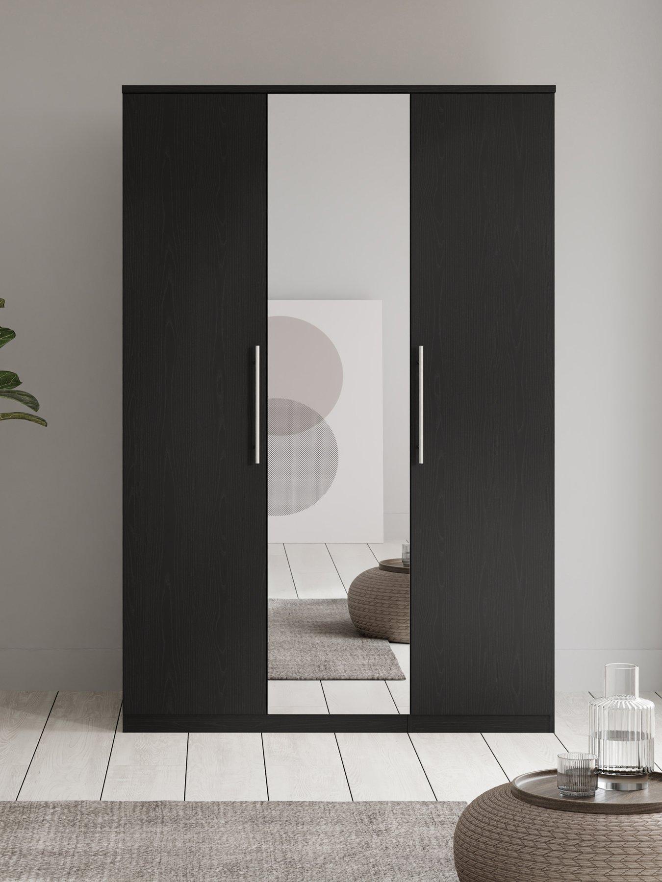 undefined Home Essentials - Prague 3 Door Mirrored Wardrobe - FSC® Certified