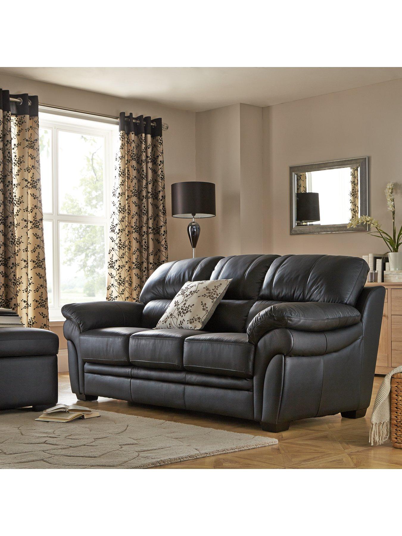 Image 2 of 6 of Portland 3 Seater + 2 Seater Leather Sofa (Buy and SAVE!)