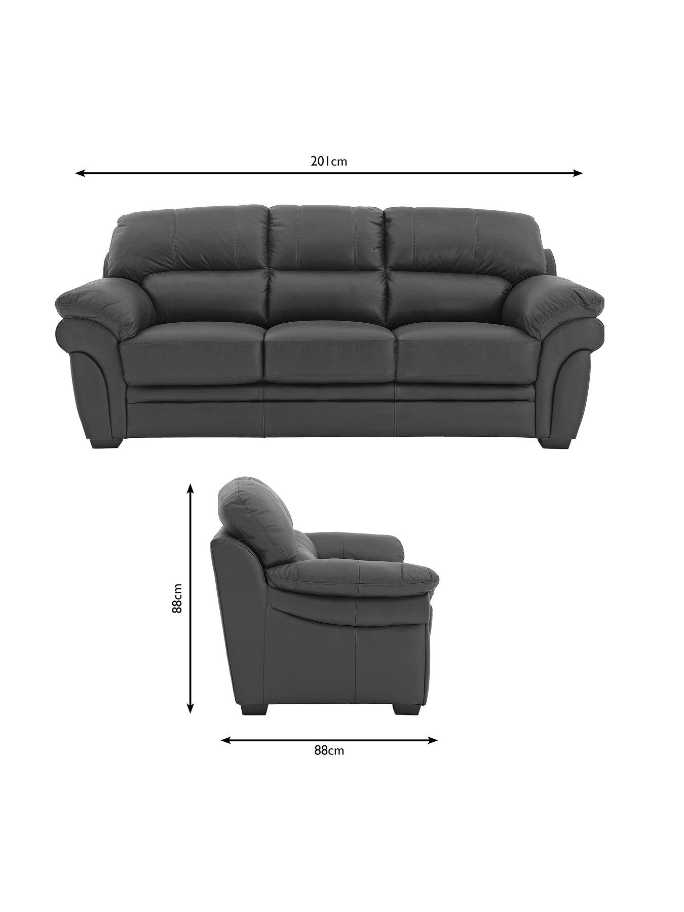 Image 4 of 6 of Portland 3 Seater + 2 Seater Leather Sofa (Buy and SAVE!)