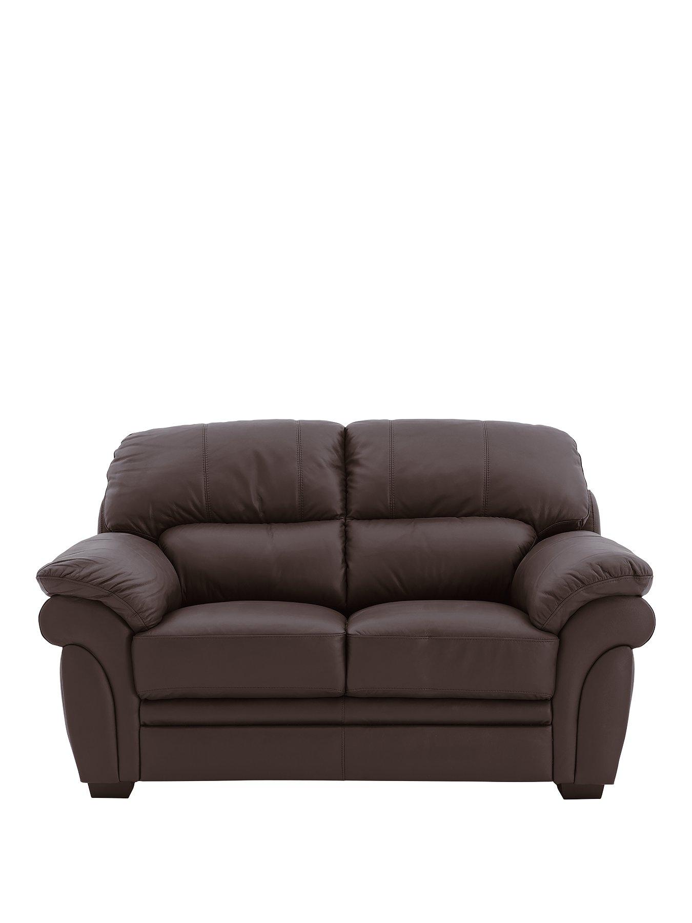 Image 1 of 4 of Very Home Portland 2 Seater Leather Sofa