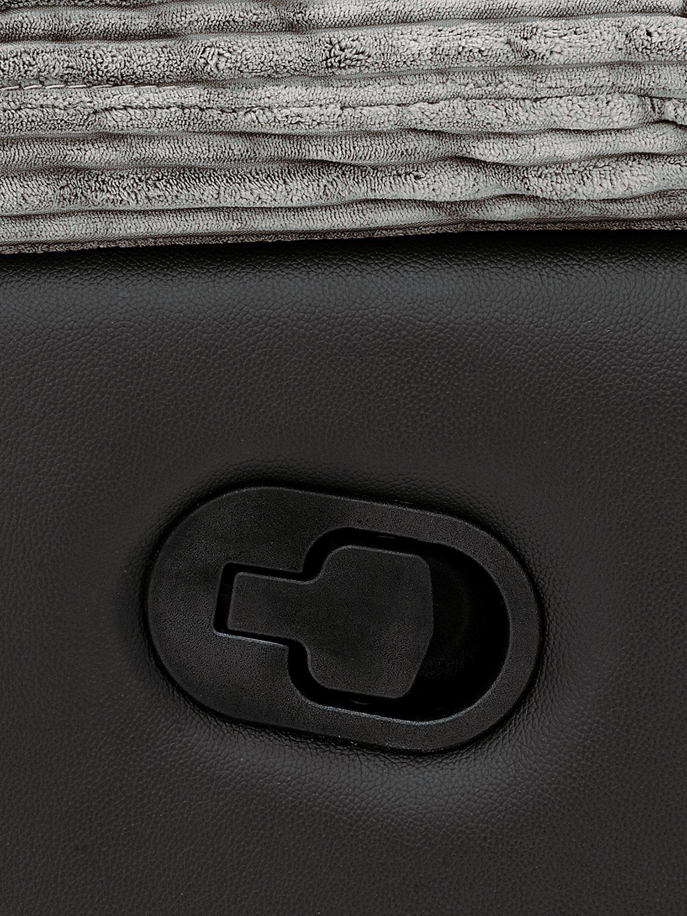 Image 5 of 6 of undefined Sienna Fabric/Faux Leather High Back Recliner Armchair