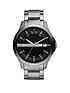 armani-exchange-stainless-steel-black-dial-mens-watchfront