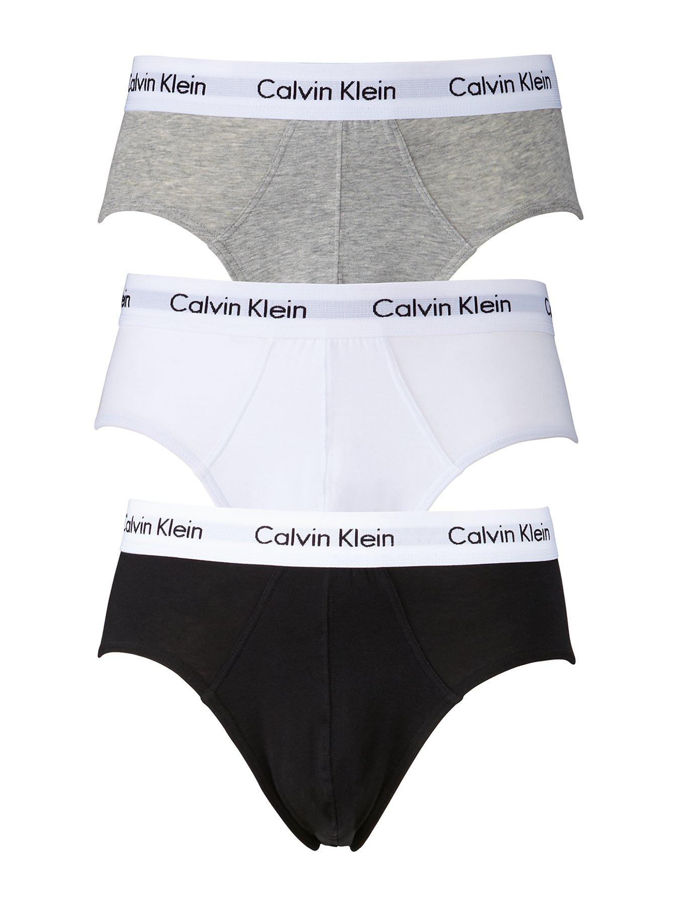 Image 1 of 1 of Calvin Klein 3 Pack Briefs - Black/White/Grey