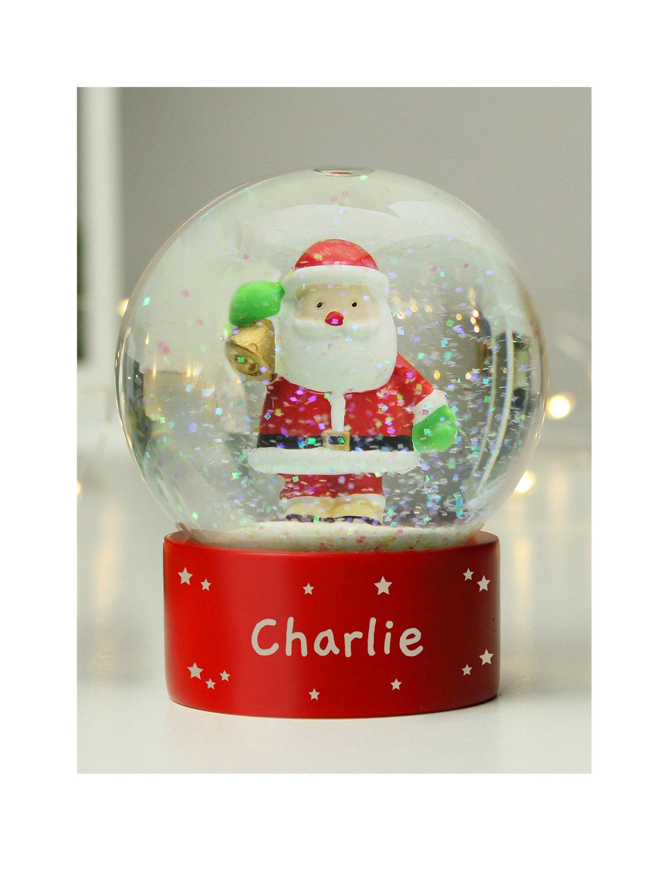 Image 1 of 3 of The Personalised Memento Company Personalised Santa Snowglobe&nbsp;Christmas&nbsp;Decoration