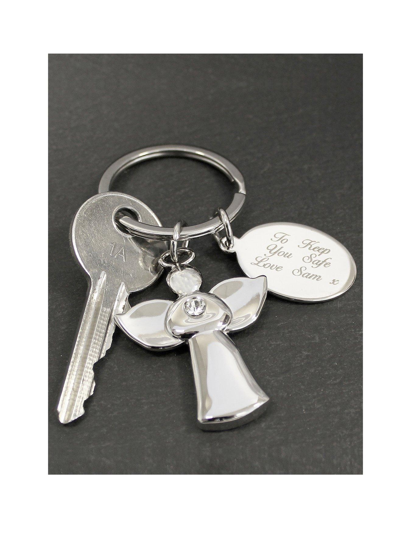 Personalised guardian hot sale angel keyring