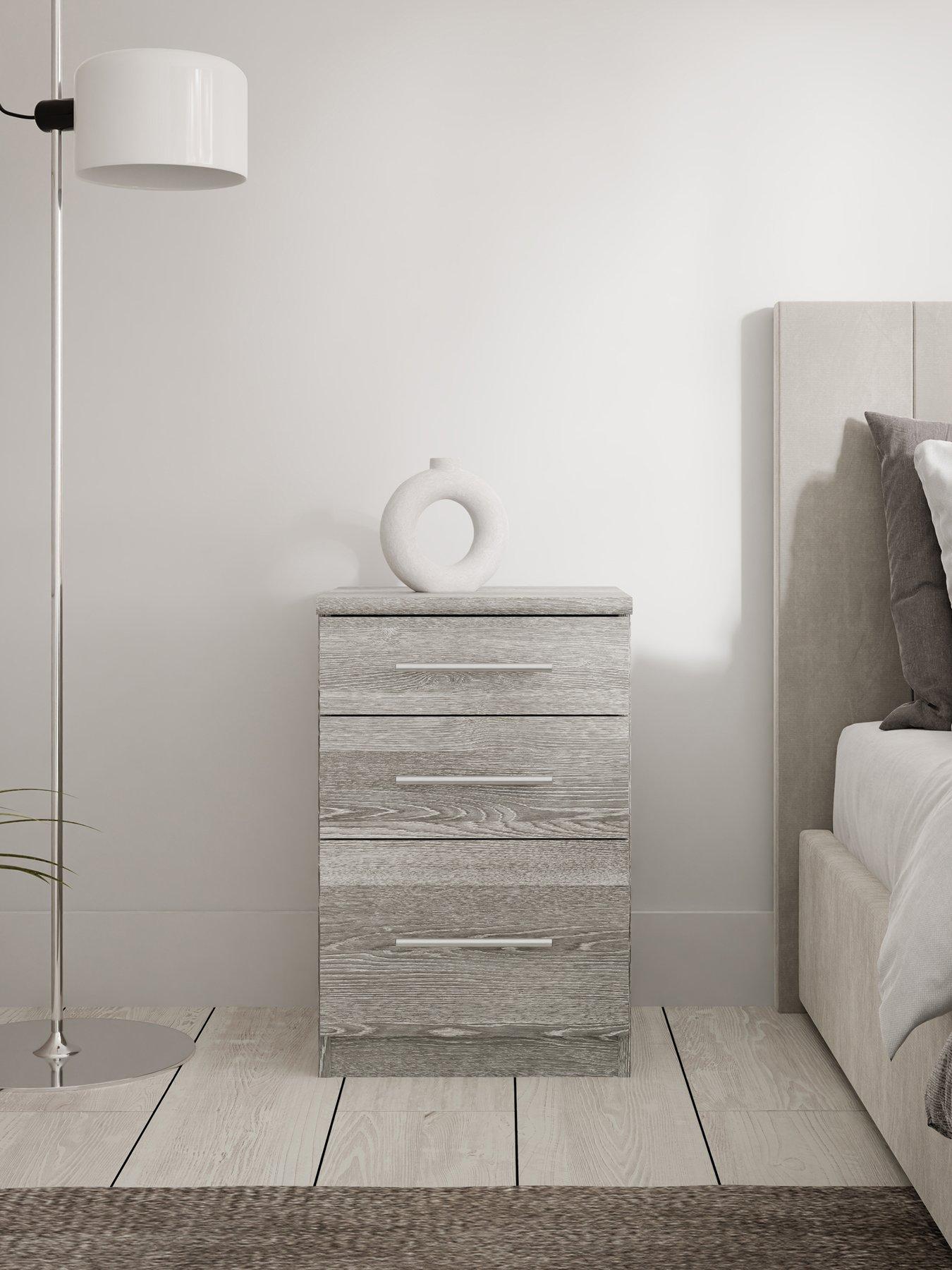 Grey bedside deals cabinets