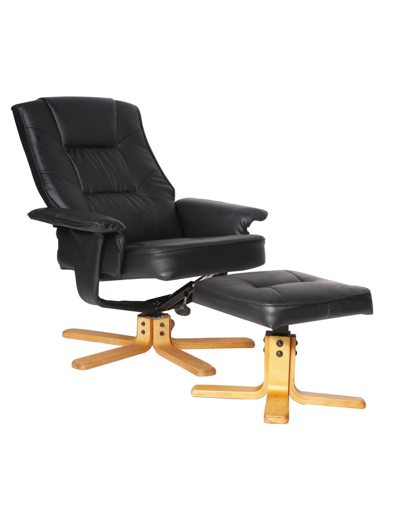 Image 2 of 2 of Alphason Drake Recliner Office Chair with Matching Footstool