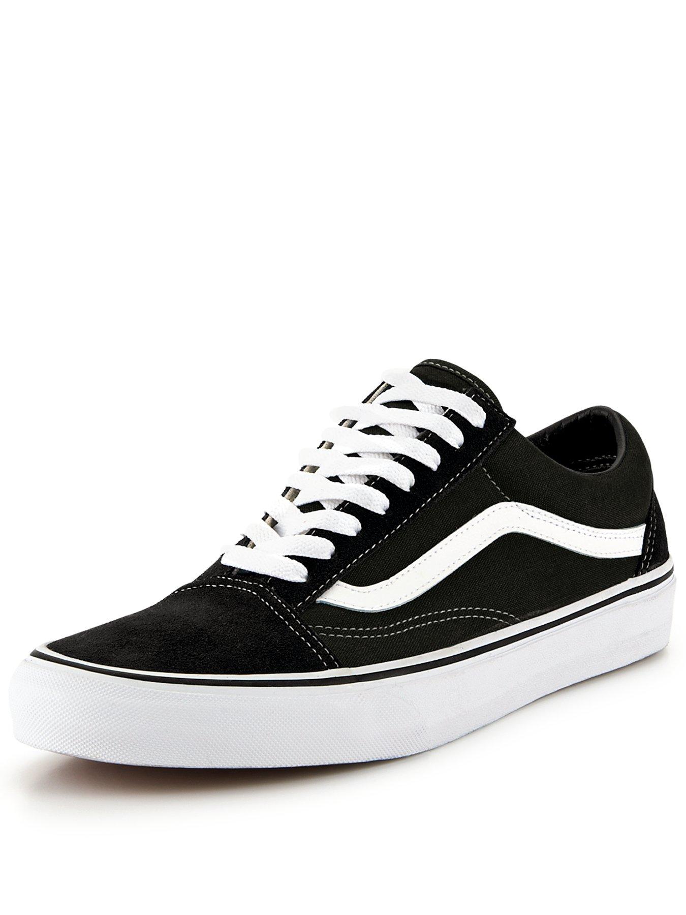 Mens vans black 2025 old skool trainers