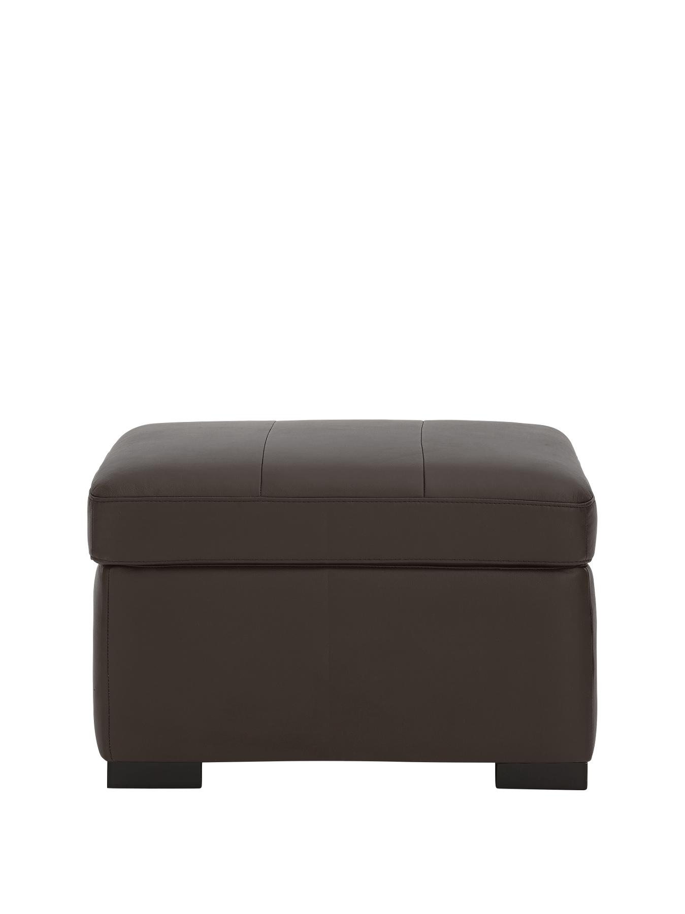 undefined Portland Leather Ottoman with Storage