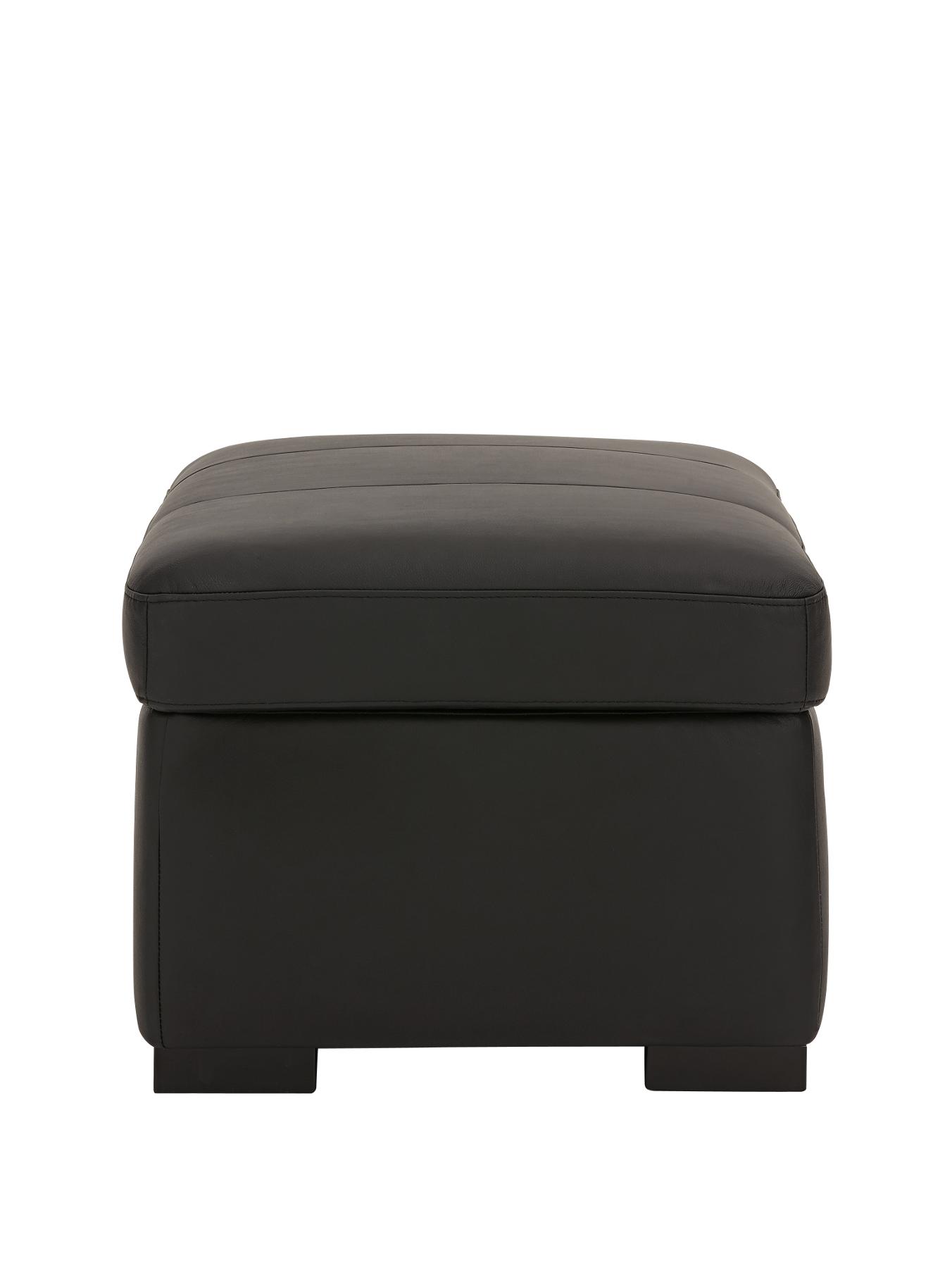 Image 2 of 5 of Portland Leather Ottoman with Storage