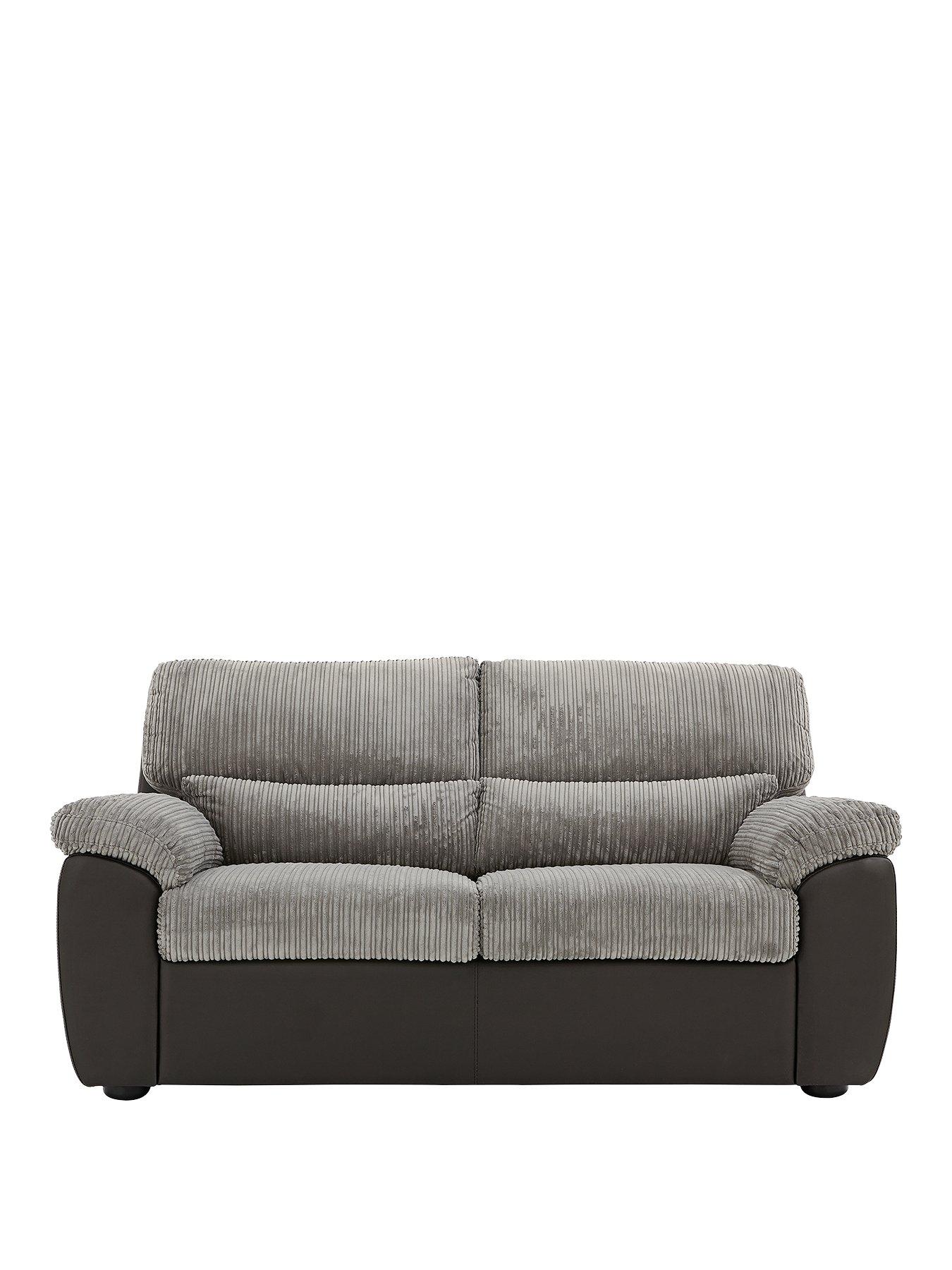Very Home Sienna Fabric/Faux Leather High Back Sofa Bed