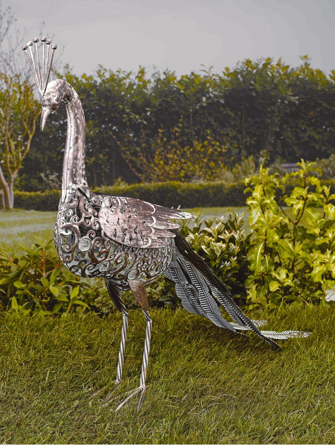 Image 1 of 2 of Smart Solar Metal Silhouette Peacock