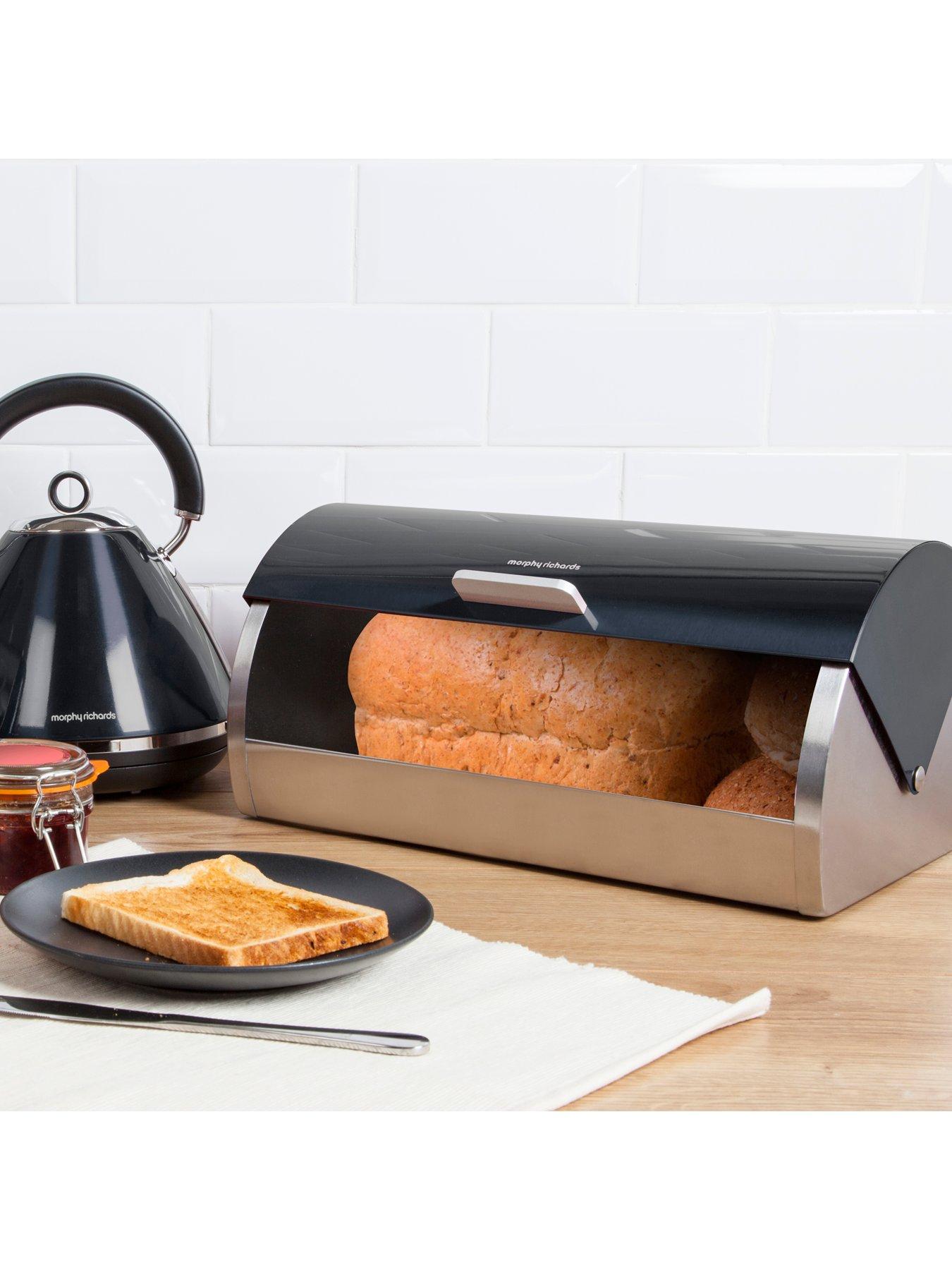 Morphy richards clearance bread bin black