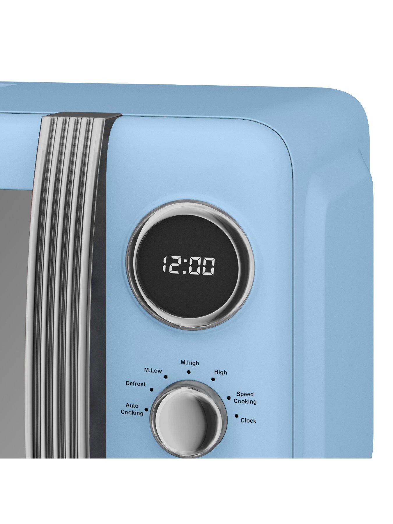 Image 4 of 7 of Swan SM22030BLN Retro 20-Litre Digital Microwave - Blue