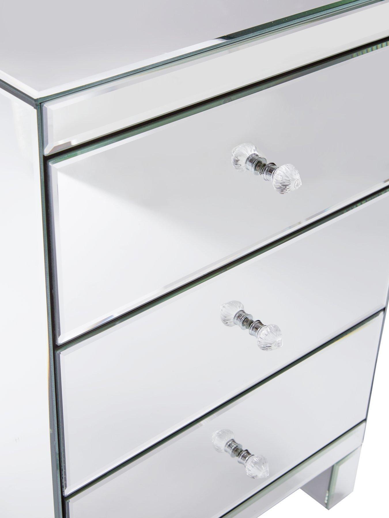 Image 4 of 6 of The Very Collection Parisian Mirrored 3 Drawer Ready Assembled Bedside Chest&nbsp;- FSC&reg; Certified