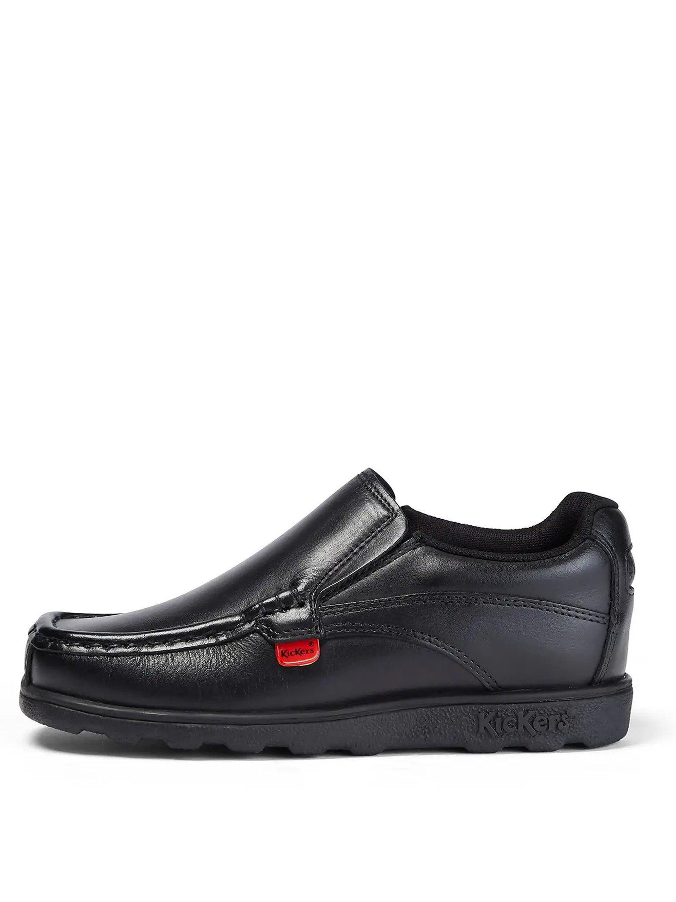 Kickers Fragma Leather Slip-on Shoe - Black