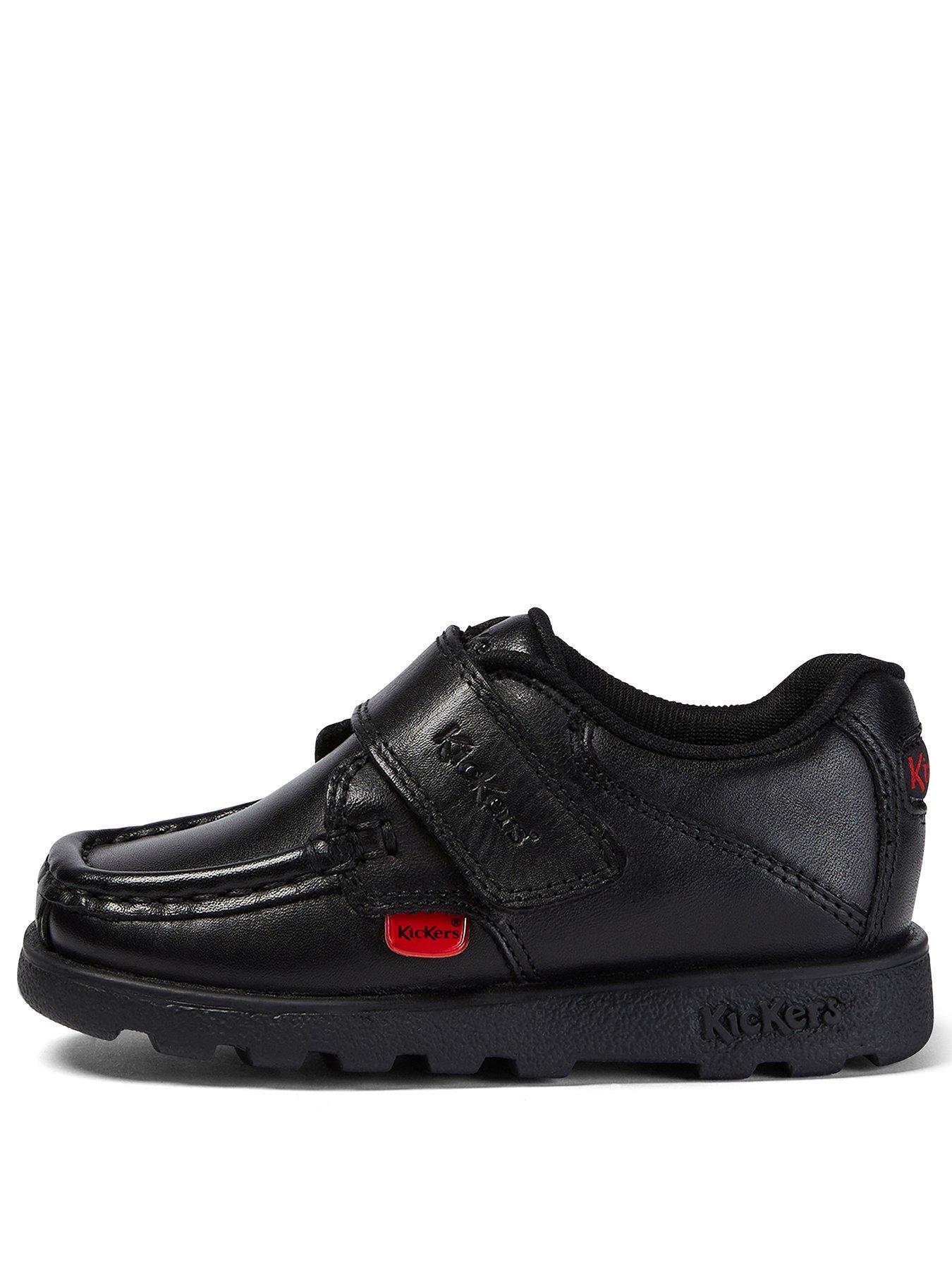 kickers-younger-fragma-single-strap-leather-shoe-black