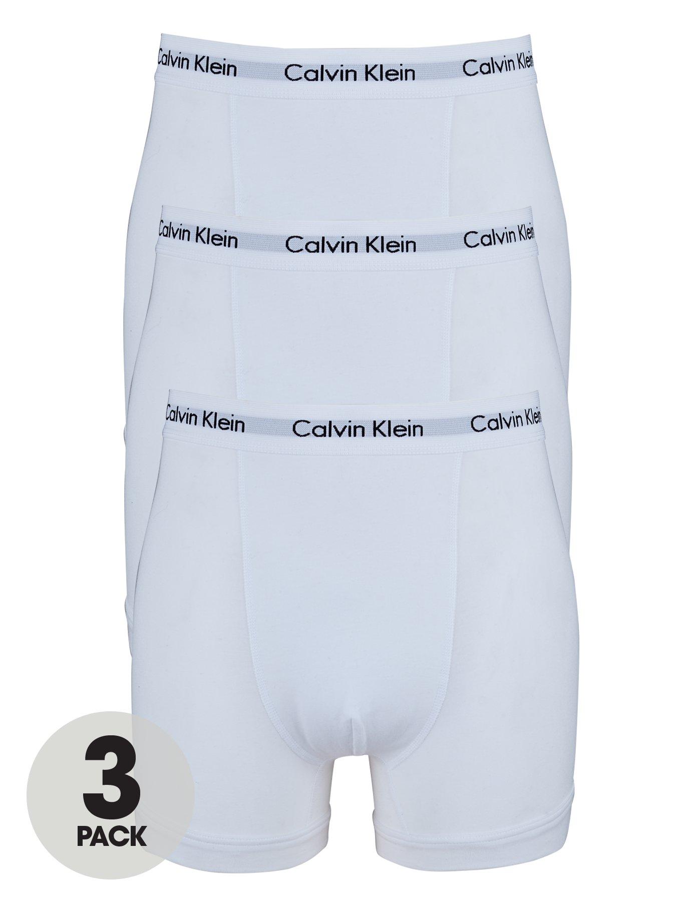 Image 1 of 2 of Calvin Klein Core 3 Pack Trunks - White