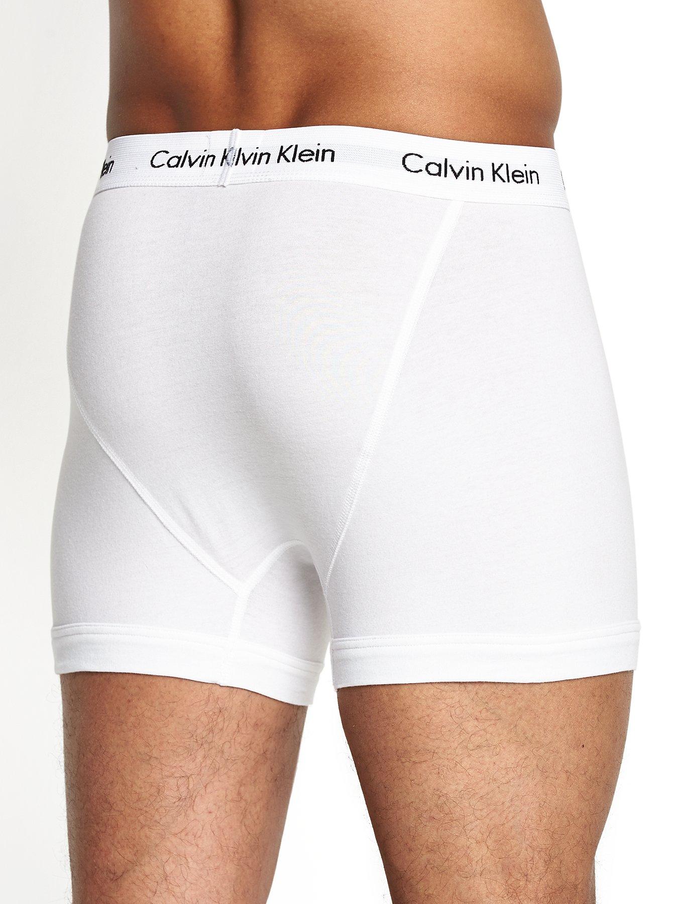 Image 2 of 2 of Calvin Klein Core 3 Pack Trunks - White