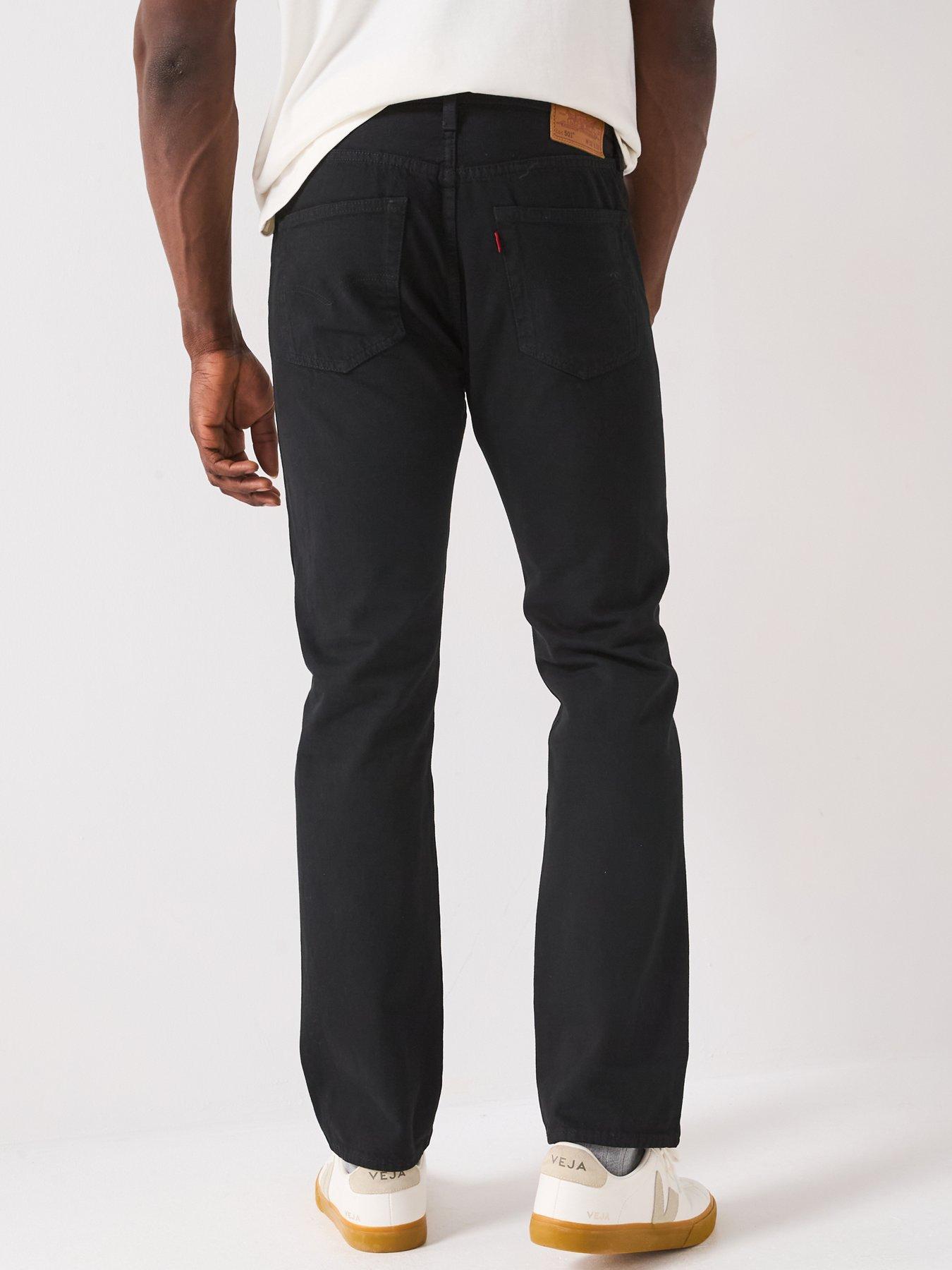 Image 2 of 5 of Levi's Mens 501 Straight-Leg Button Fly Straight Jeans - Black 80701