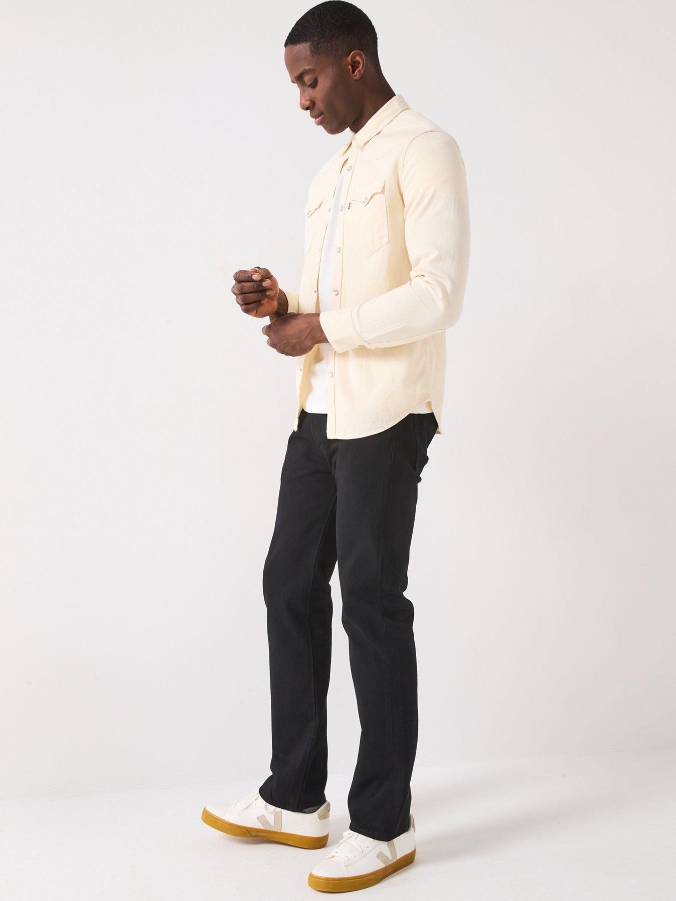Image 5 of 5 of Levi's Mens 501 Straight-Leg Button Fly Straight Jeans - Black 80701