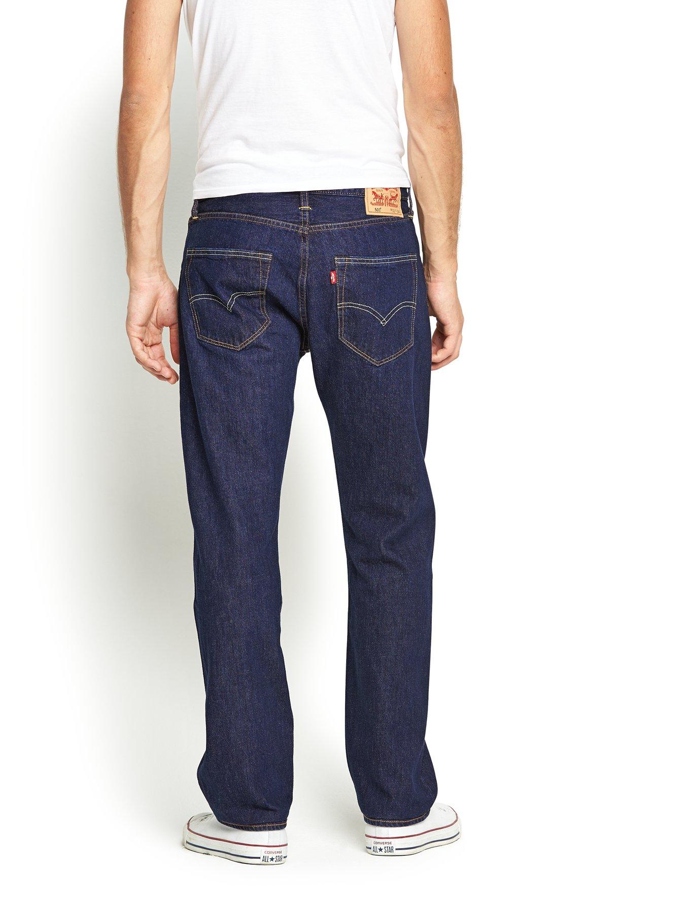 Image 2 of 5 of Levi's Mens 501 Straight Leg Button Fly Jeans - Onewash