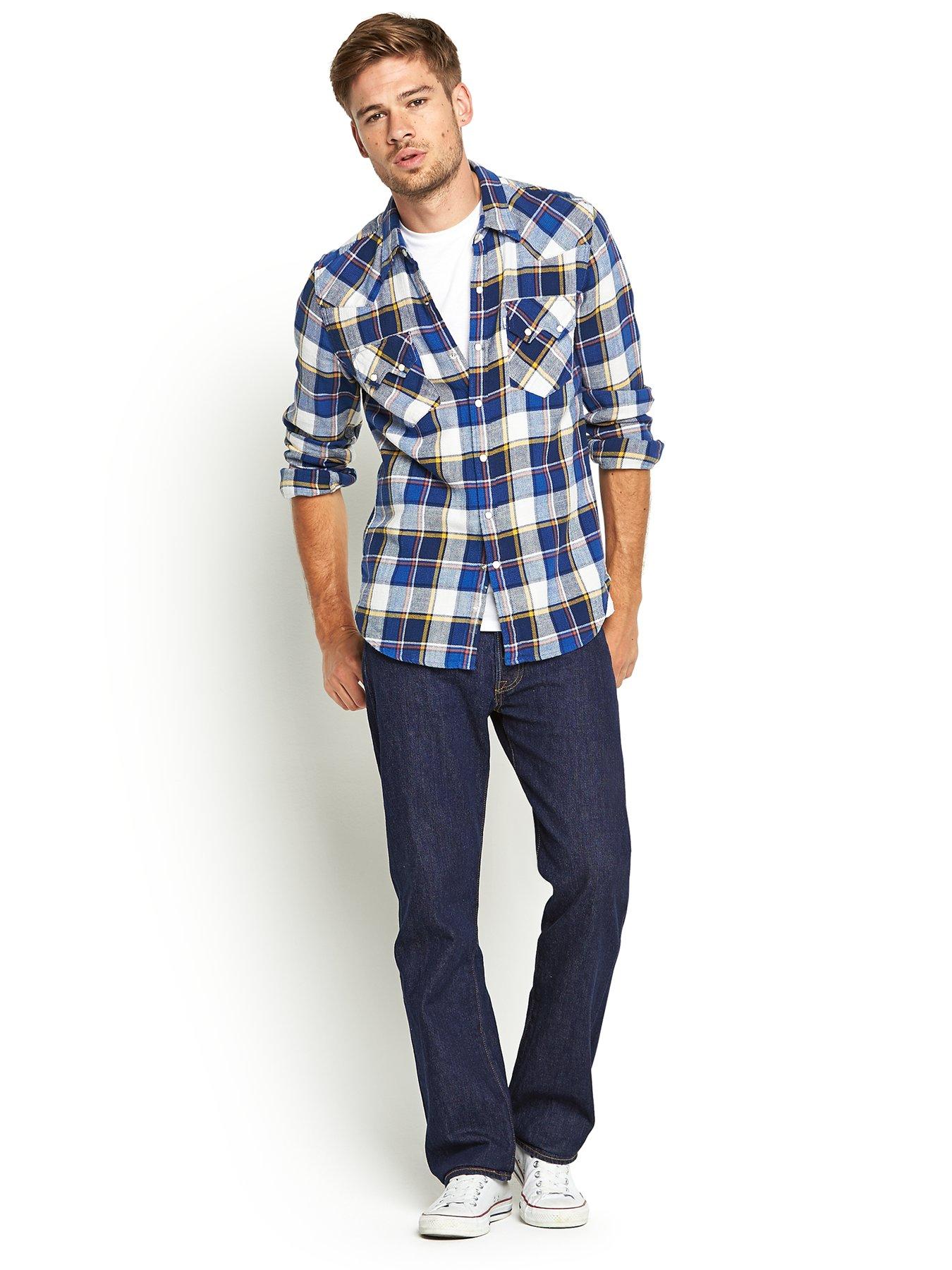 Image 3 of 5 of Levi's Mens 501 Straight Leg Button Fly Jeans - Onewash