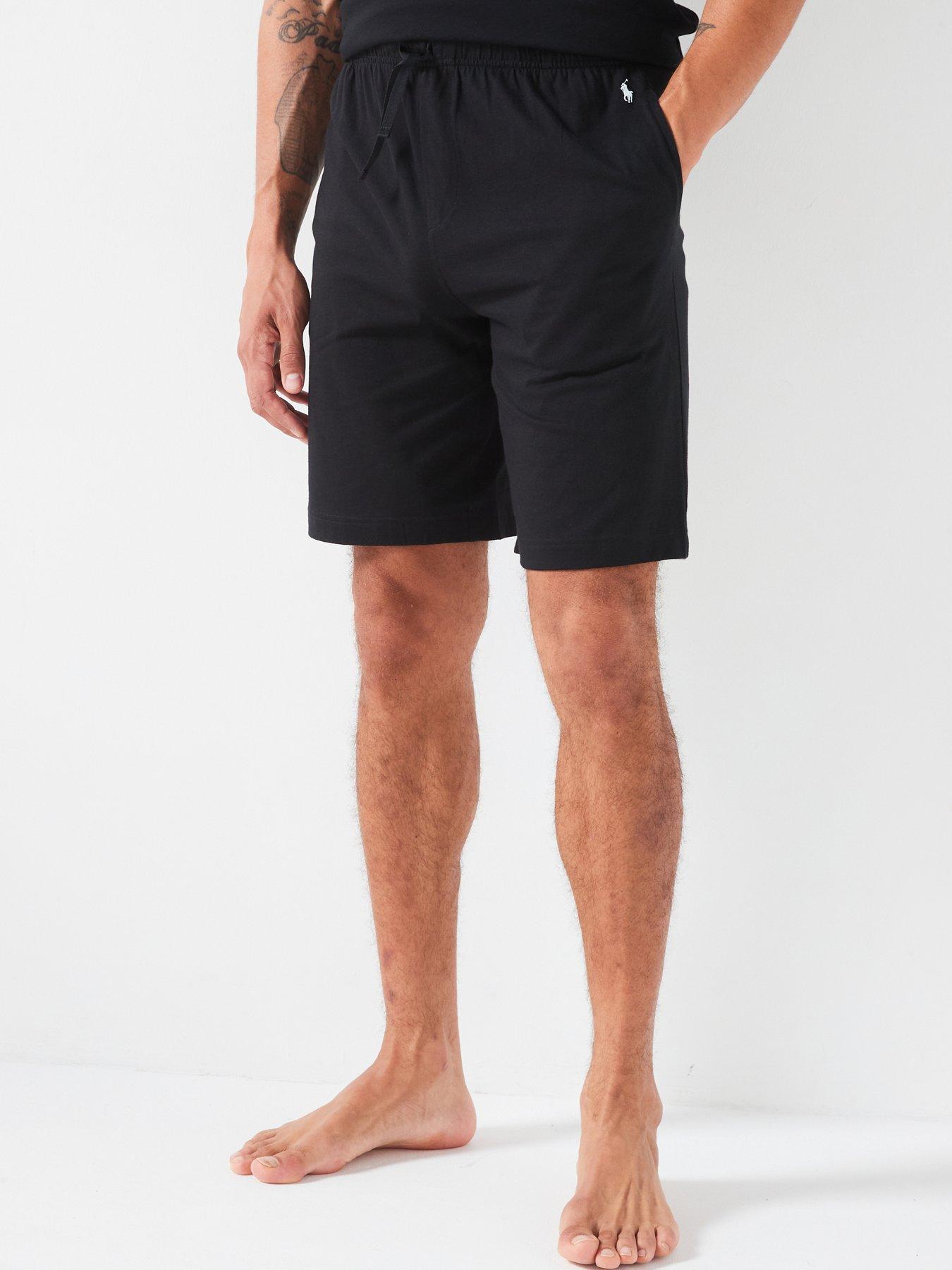 Image 1 of 4 of Polo Ralph Lauren Jersey Lounge Shorts - Black