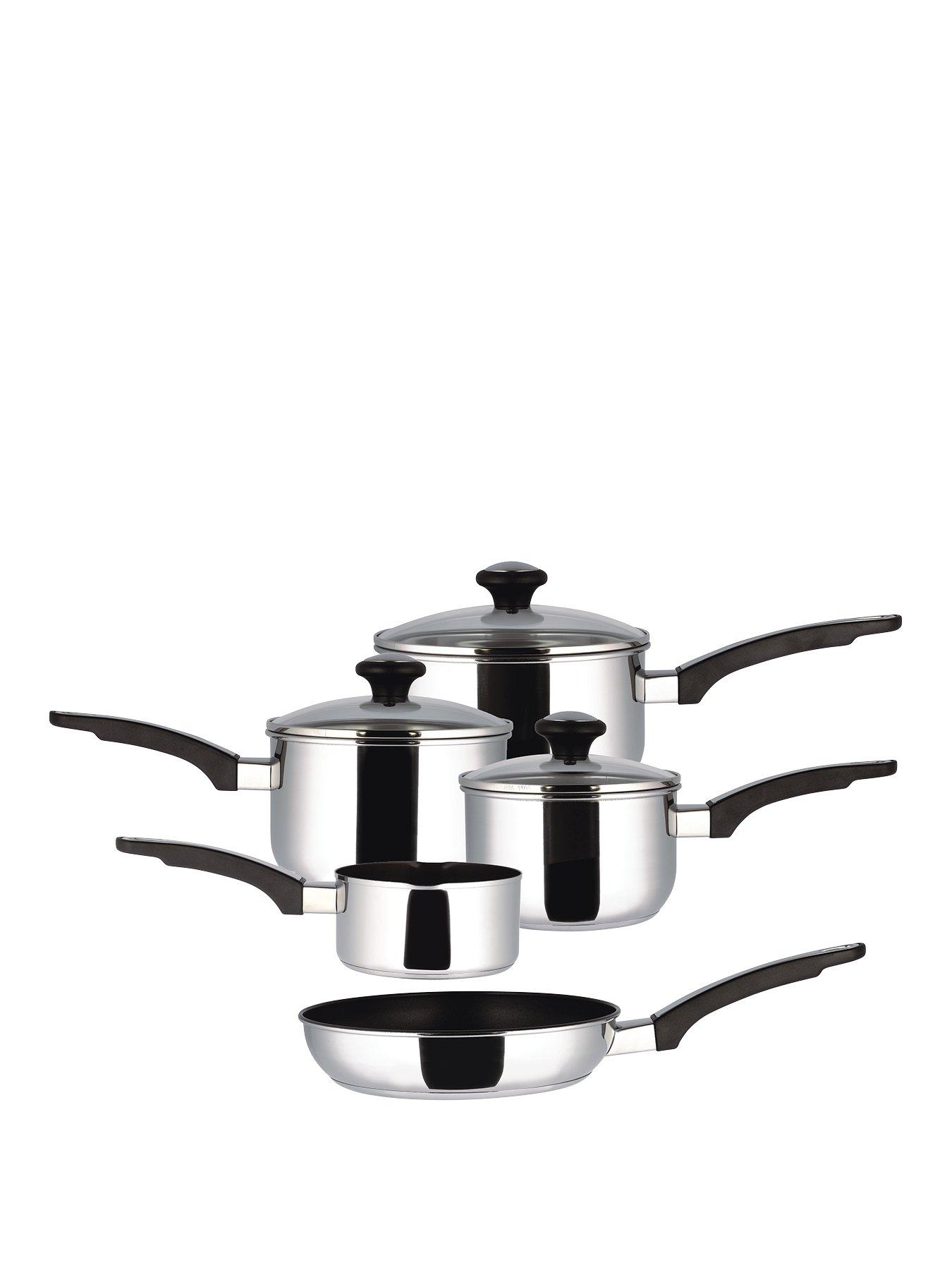 Image 1 of 5 of Prestige Everyday Stainless Steel 5-Piece Pan Set