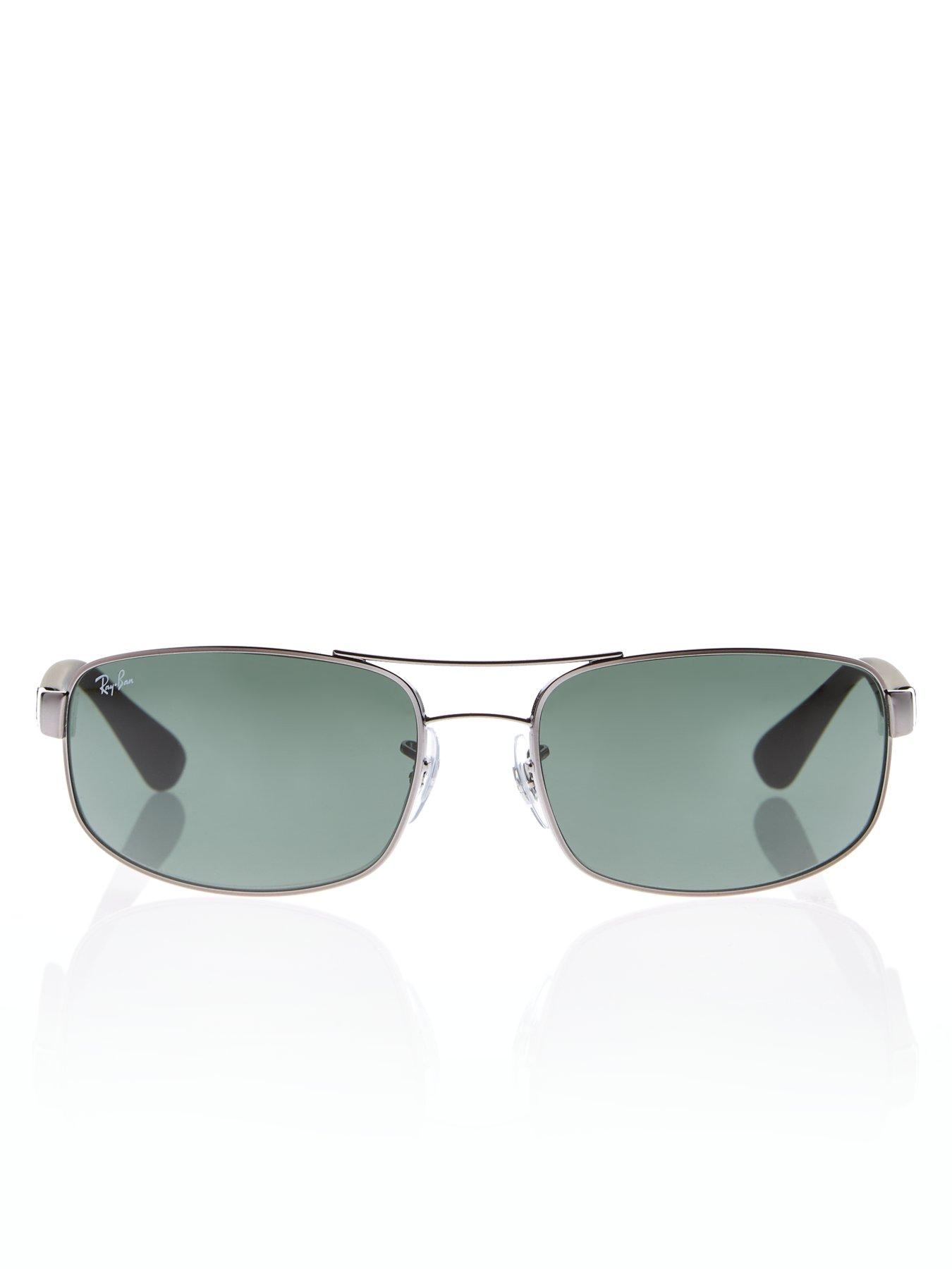 Image 2 of 4 of Ray-Ban Mens Rectangle Full-Rim UV Protective Sunglasses - Gunmetal