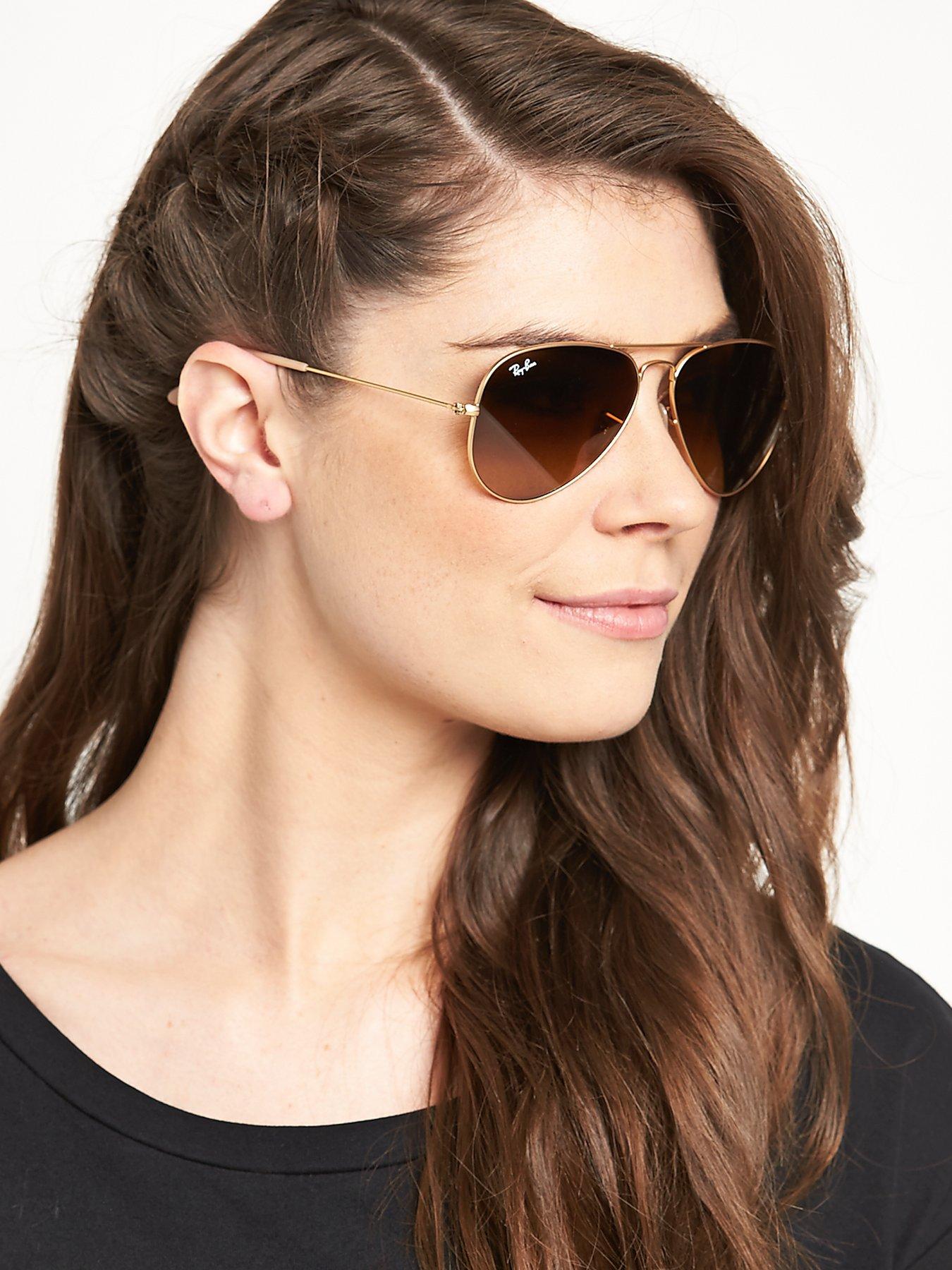 Ray-Ban Gradient Lens Aviator Sunglasses - Rose Gold | Very Ireland