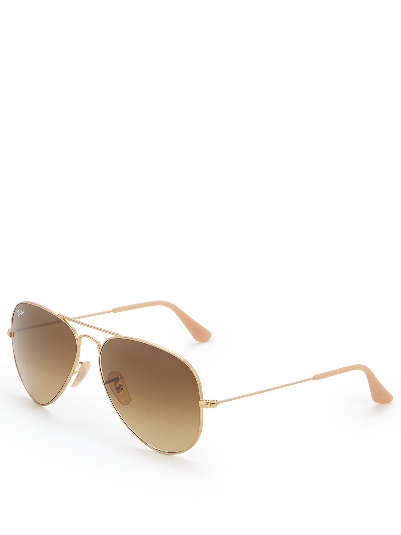 Image 1 of 3 of Ray-Ban Gradient Lens Aviator Sunglasses -&nbsp;Rose Gold