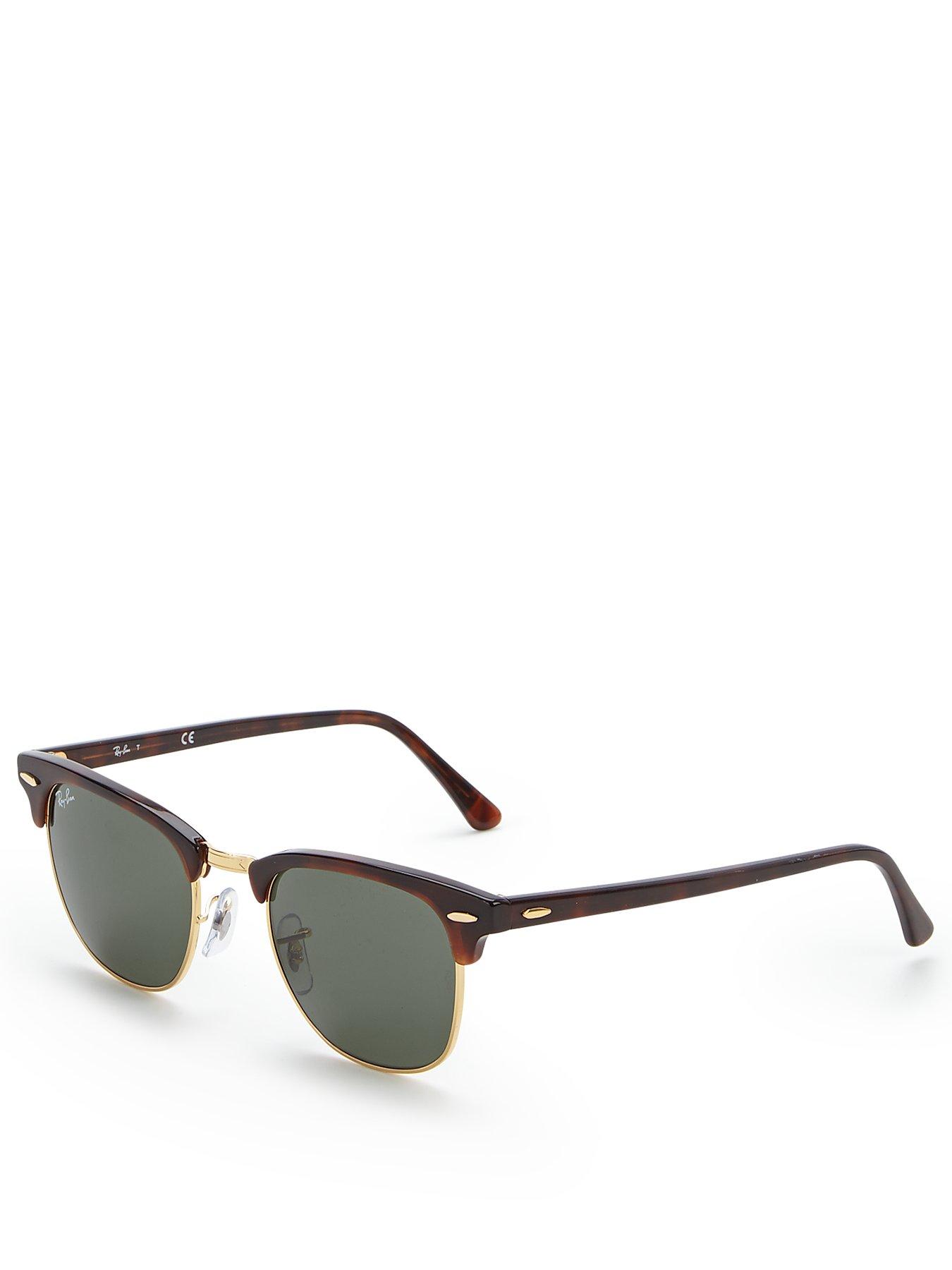 Ray-Ban Ray-ban Clubmaster Square Sunglasses Mock Tortoise On Arista Frame With G-15 Green Lens