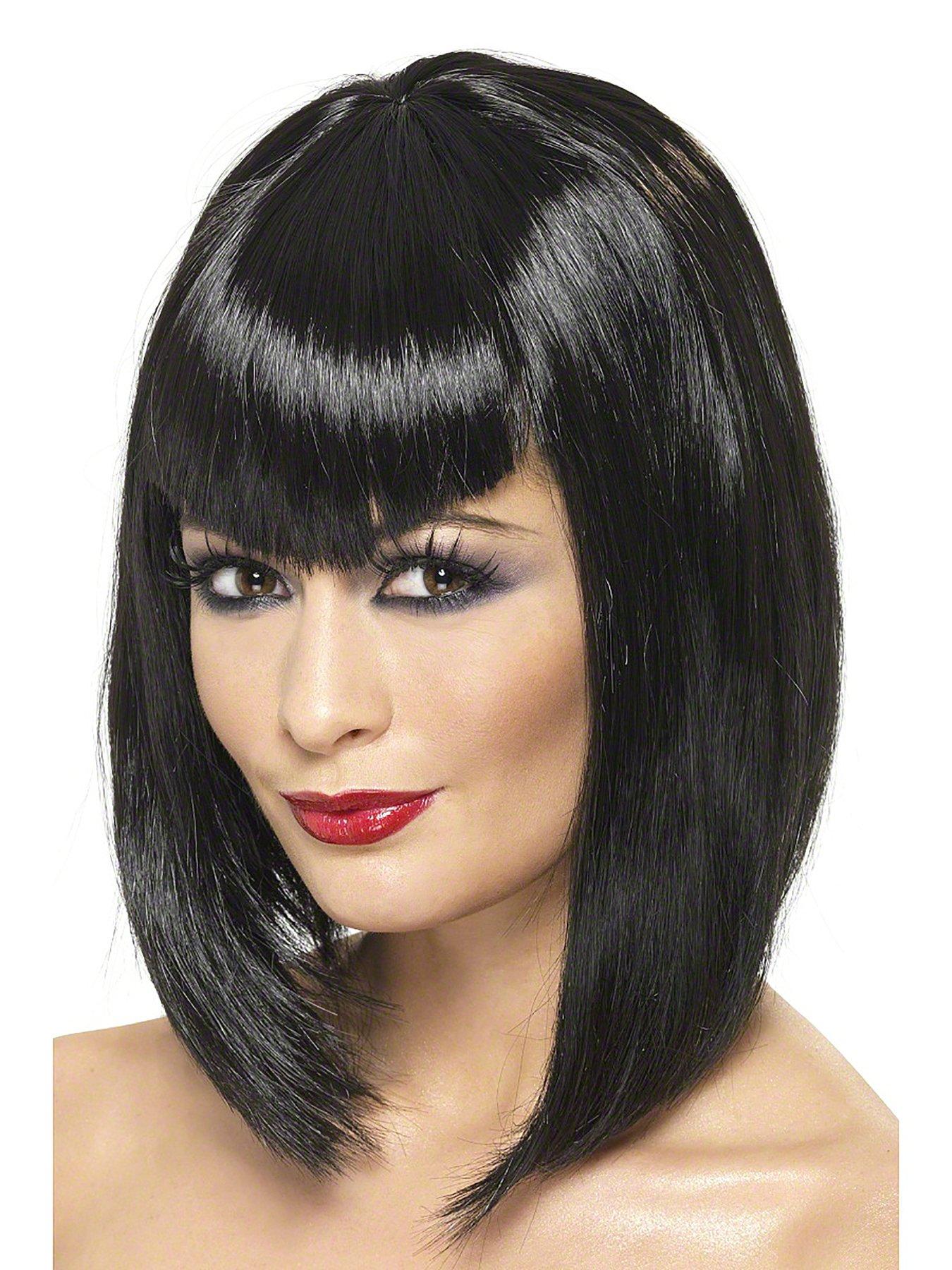 Short black clearance wig fancy dress