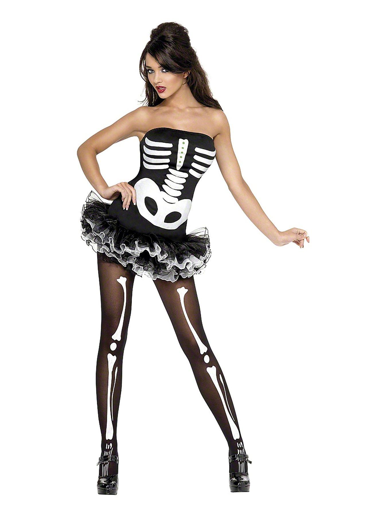 Halloween Fever Skeleton and Skeleton Tights - Adult Costume