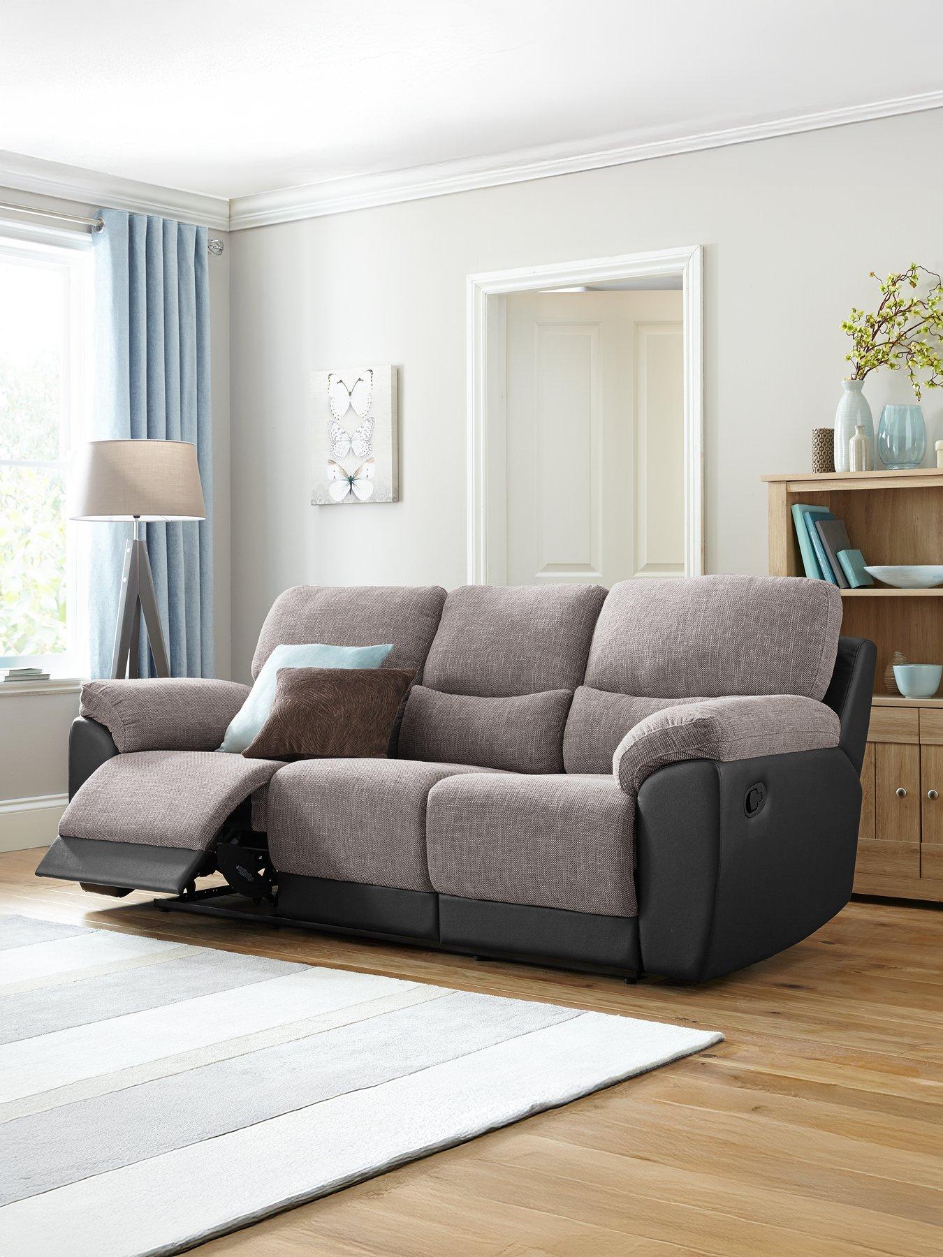 Image 1 of 5 of The Very Collection Santori 3&nbsp;Seater High Back Recliner Sofa