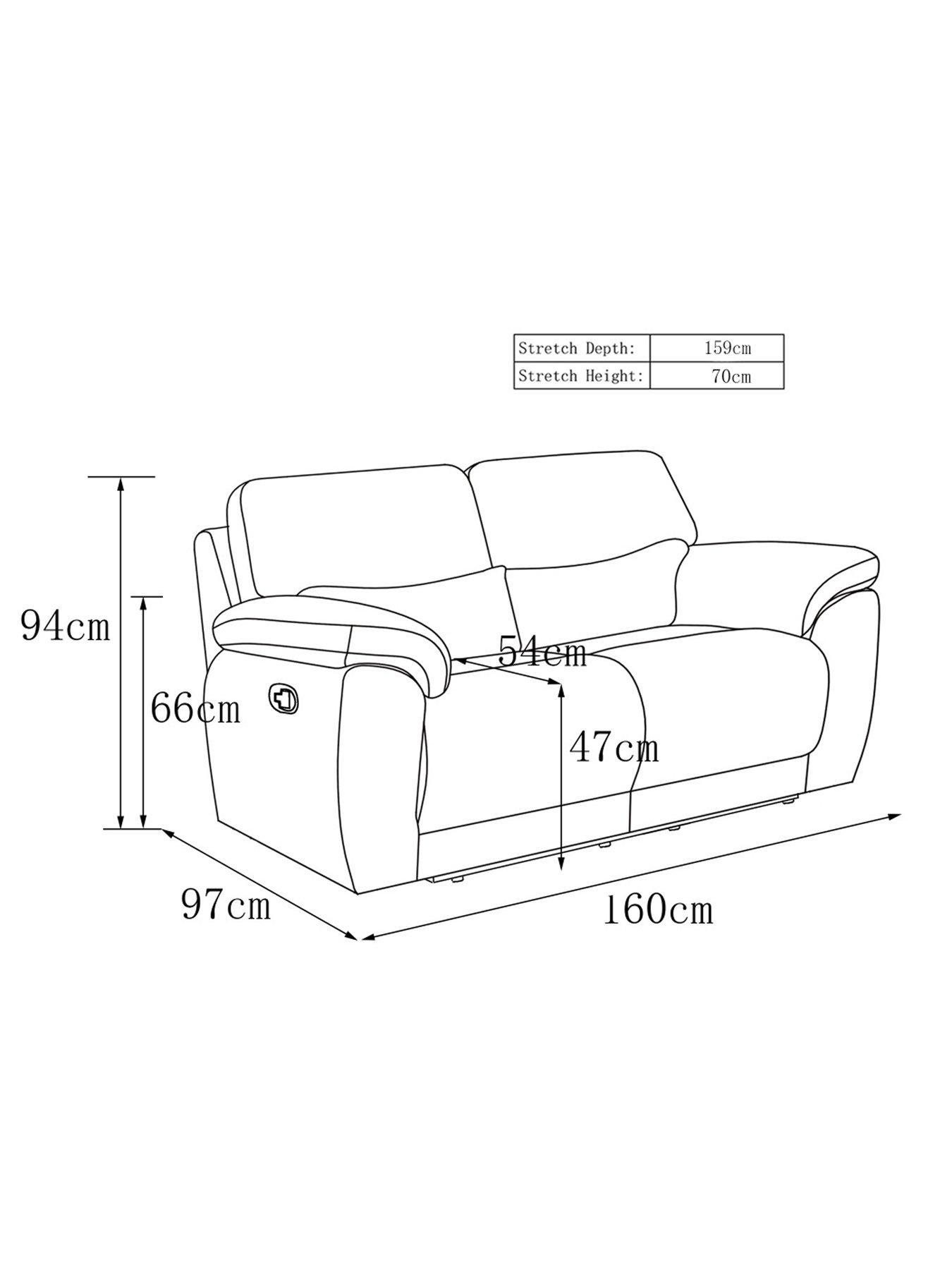 Image 4 of 4 of The Very Collection Santori 2&nbsp;Seater High Back Recliner Sofa