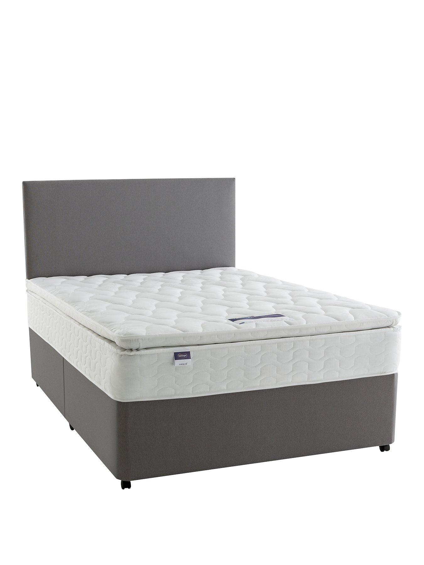 Image 1 of 8 of Silentnight Miracoil&nbsp;Pillowtop&nbsp;Divan Bed with Storage Options - Firm