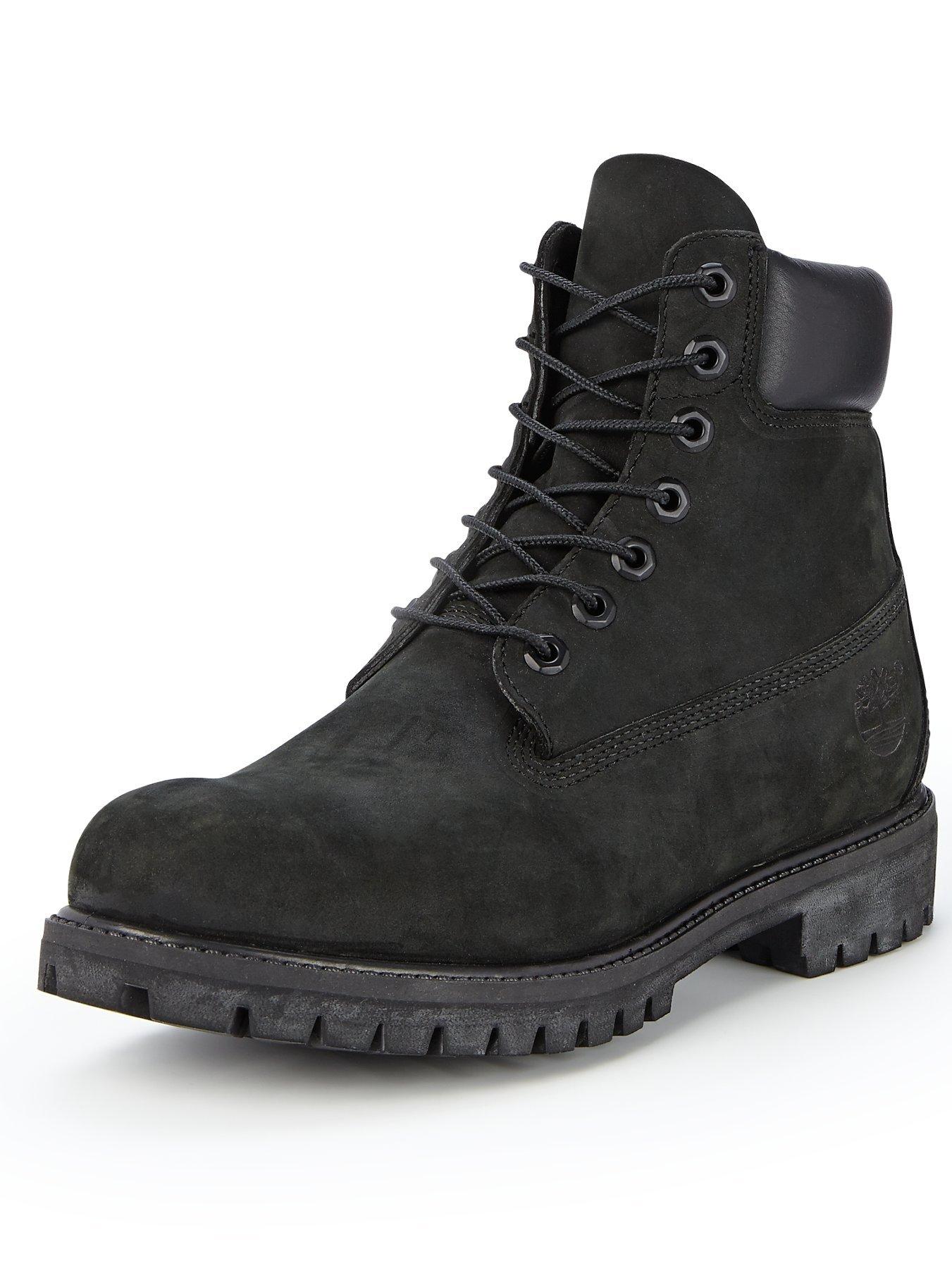 Timberland Premium 6 Inch Waterproof Lace Up Boots - Black
