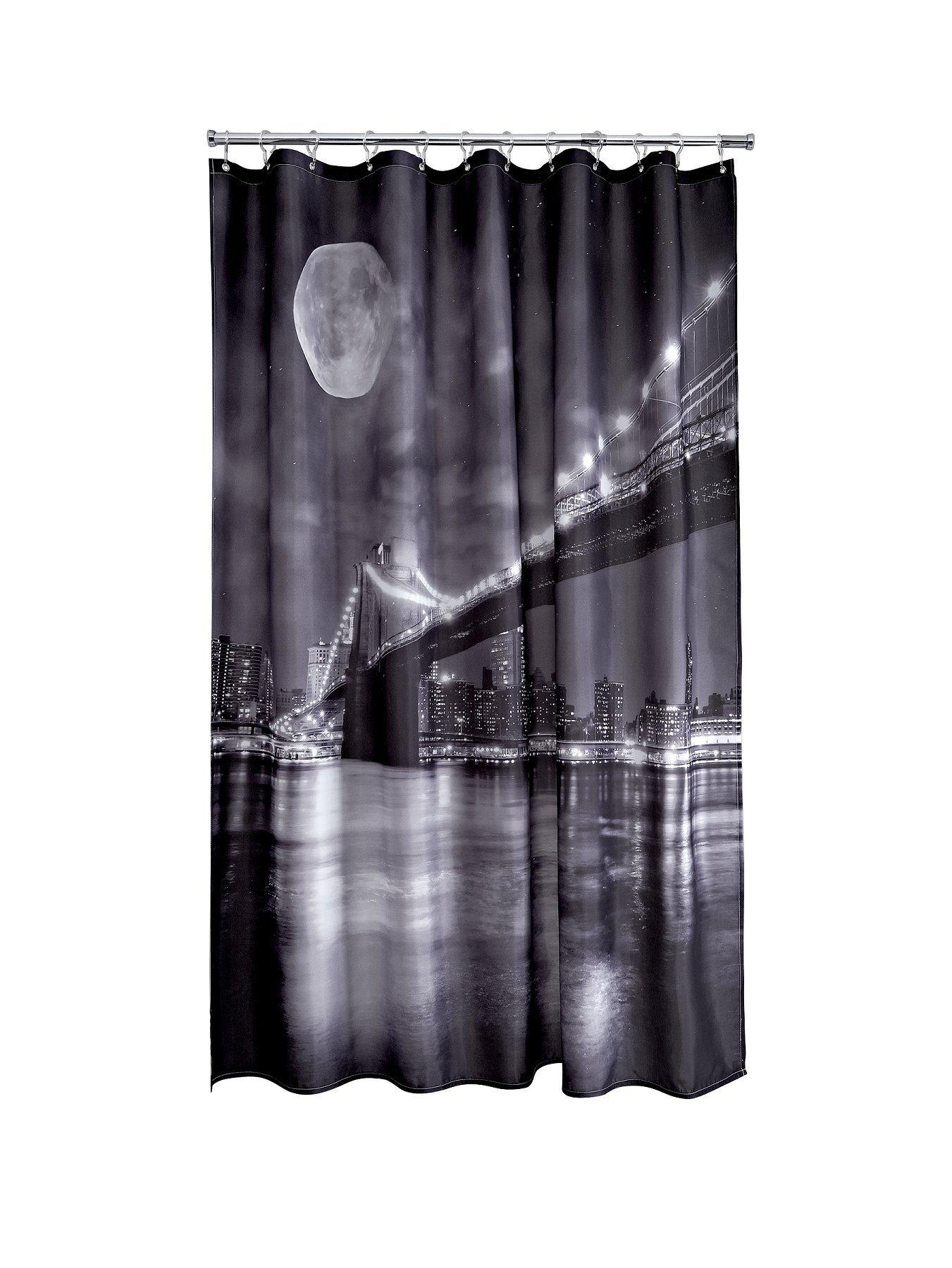 aqualona-brooklyn-bridge-shower-curtain-blackwhitefront