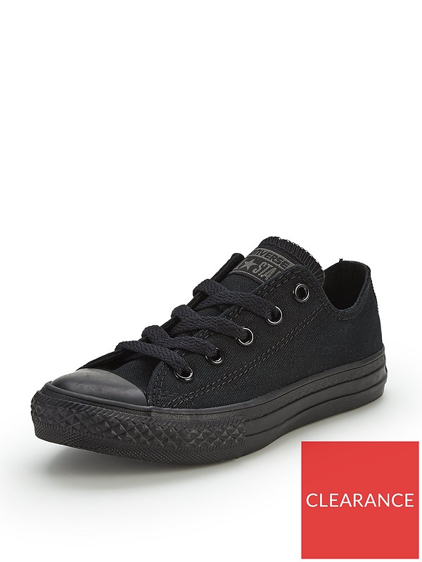 Converse Chuck Taylor All Star Mono Canvas Ox Core Childrens Trainers -  Black | Very Ireland